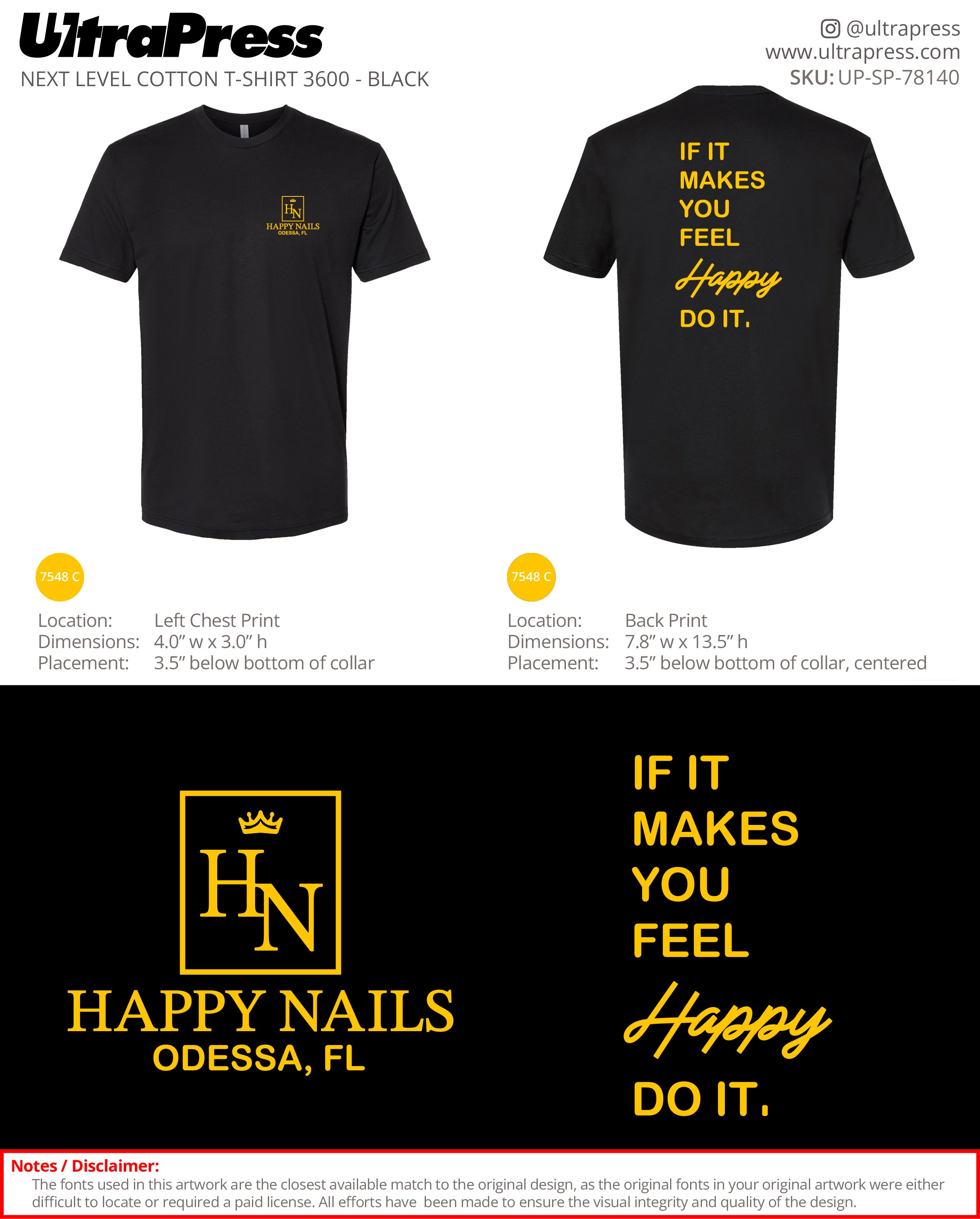 UP-SP-78140 Happy Nails - Diane Nguyen 100 Pieces Package (Bulk)