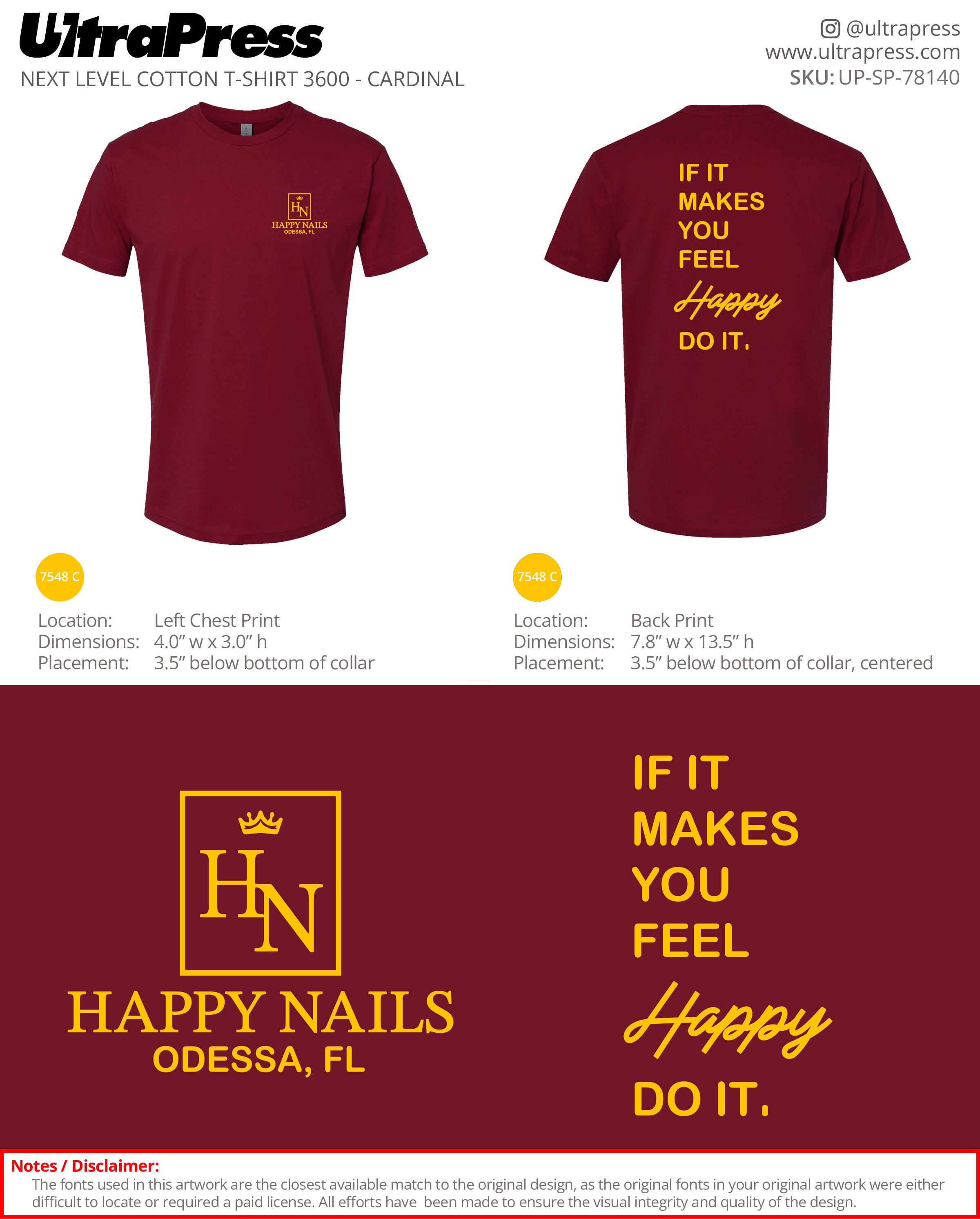 UP-SP-78140 Happy Nails - Diane Nguyen 100 Pieces Package (Bulk)