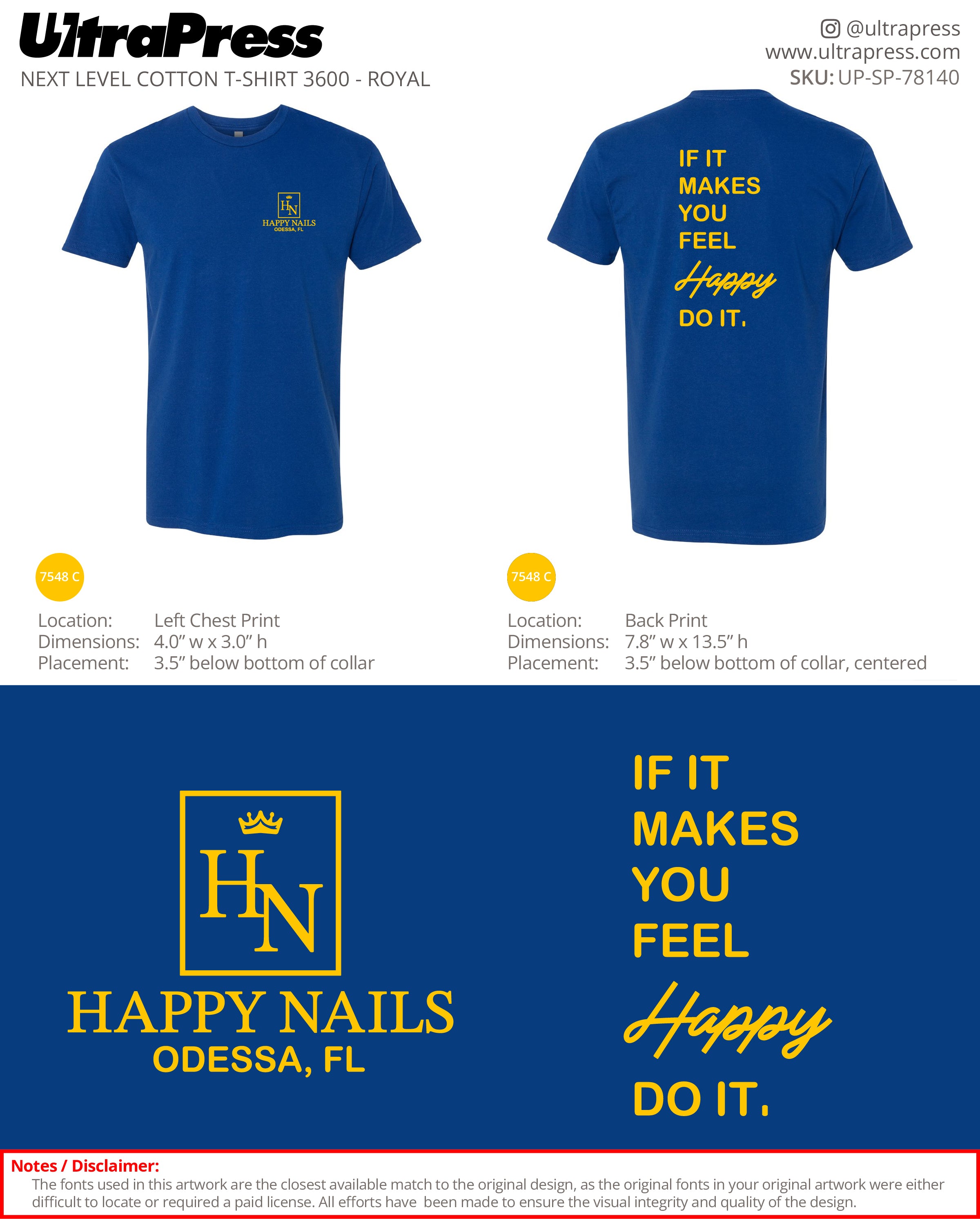 UP-SP-78140 Happy Nails - Diane Nguyen 100 Pieces Package (Bulk)