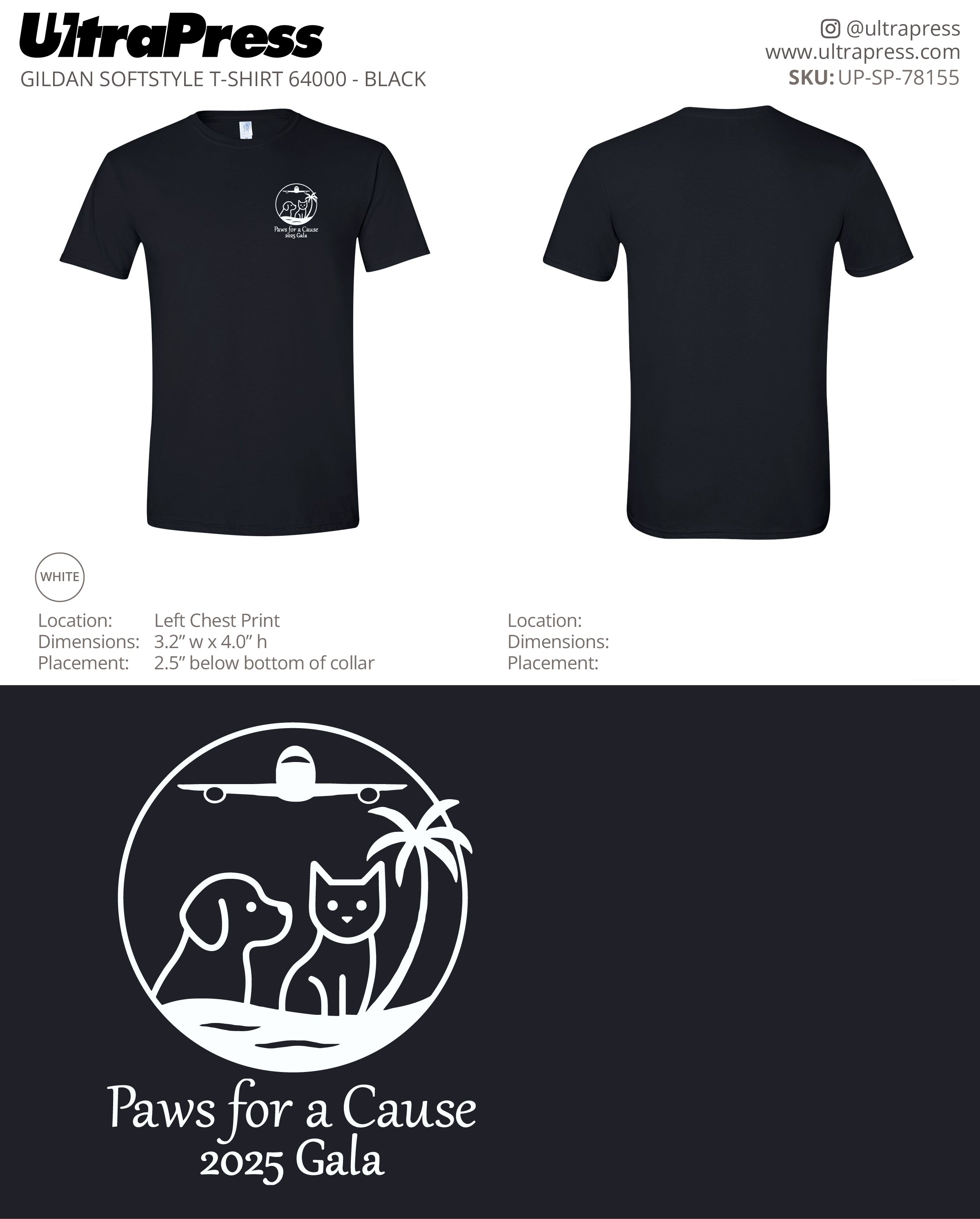 UP-SP-78155 Paws for a Cause 2025 Gala - Glen Gauthier 100 Min Qty (Bulk)