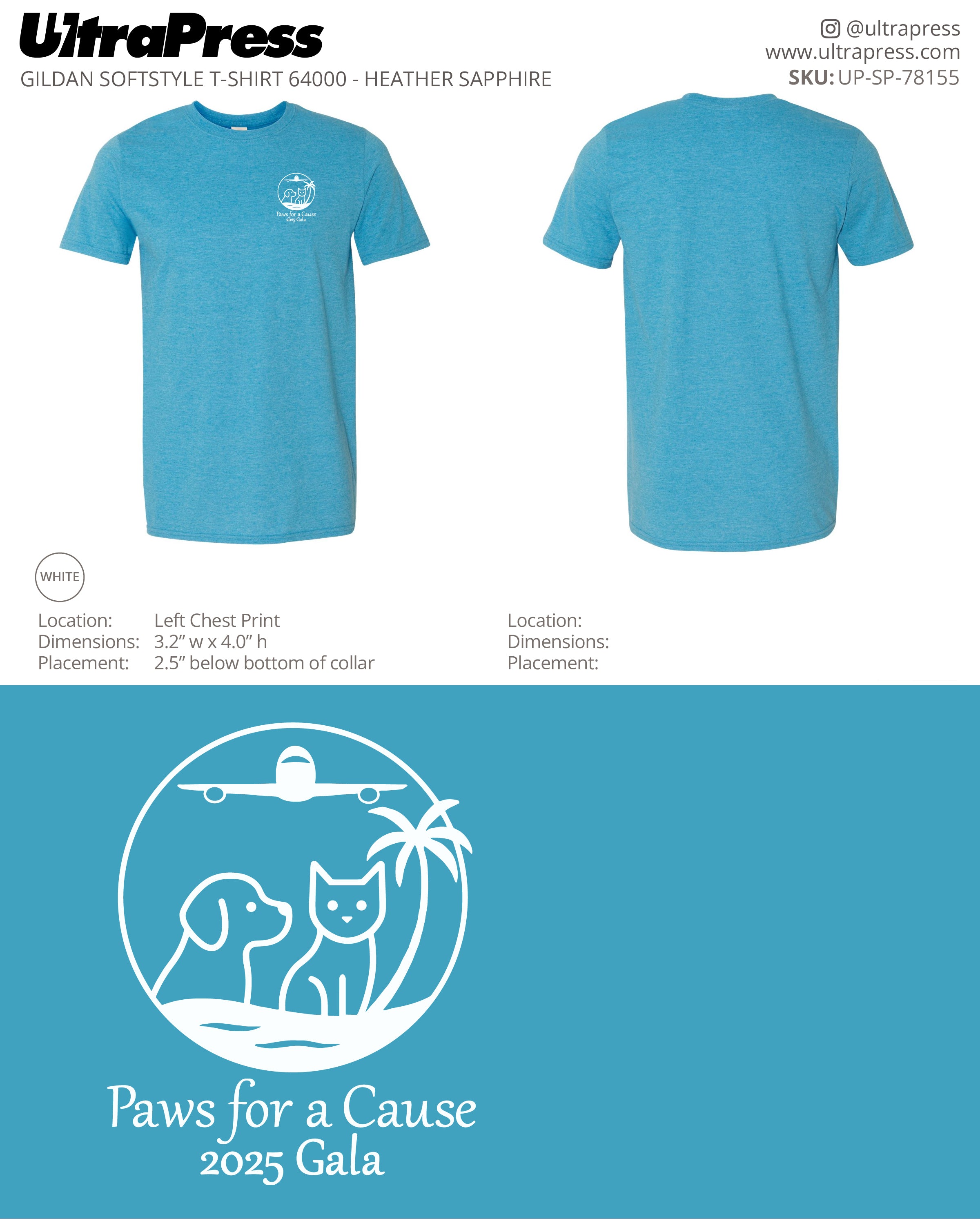 UP-SP-78155 Paws for a Cause 2025 Gala - Glen Gauthier 100 Min Qty (Bulk)