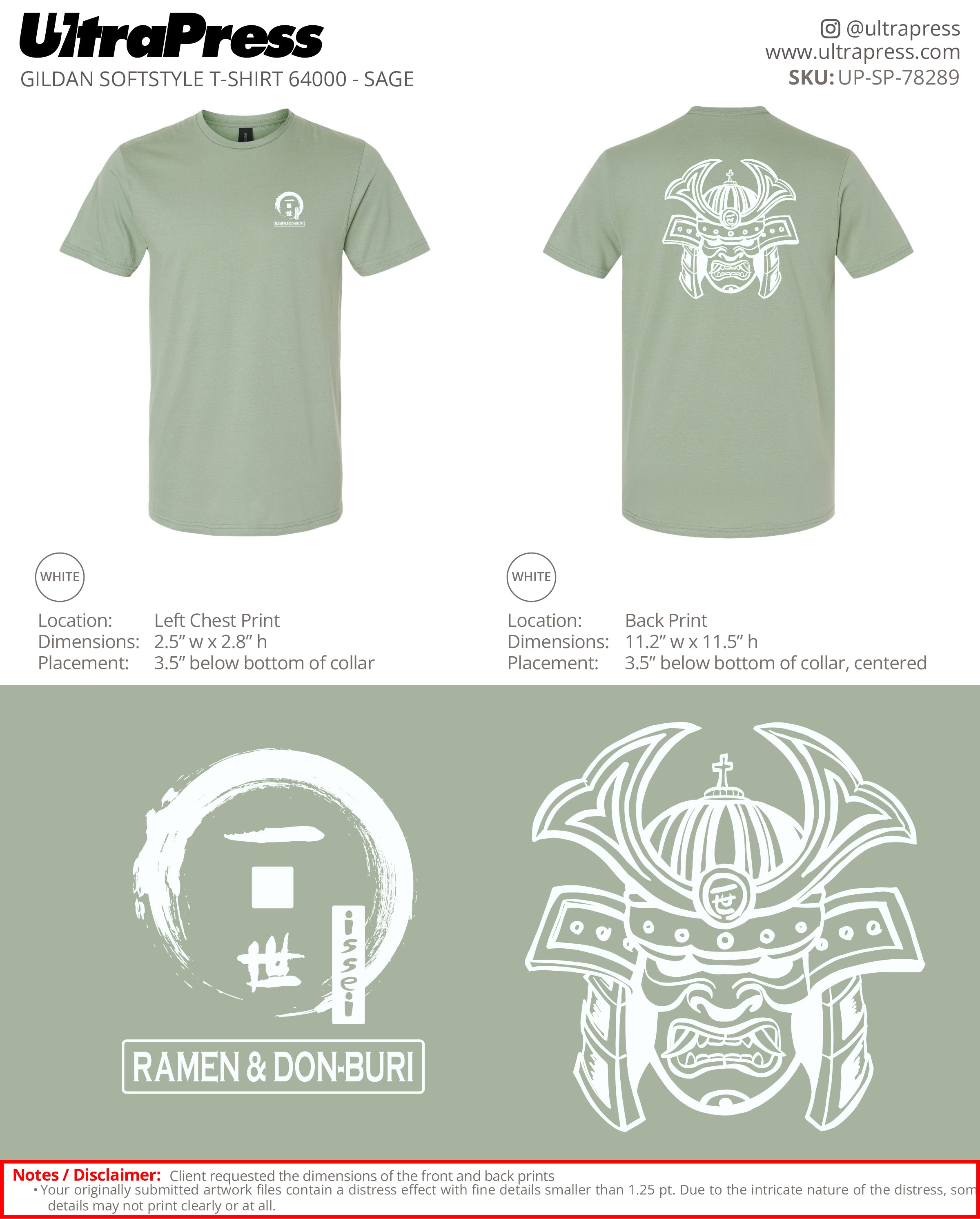 UP-SP-78289 Ramen & Don-Buri - Chane Keller 100 Pieces Package (Bulk)