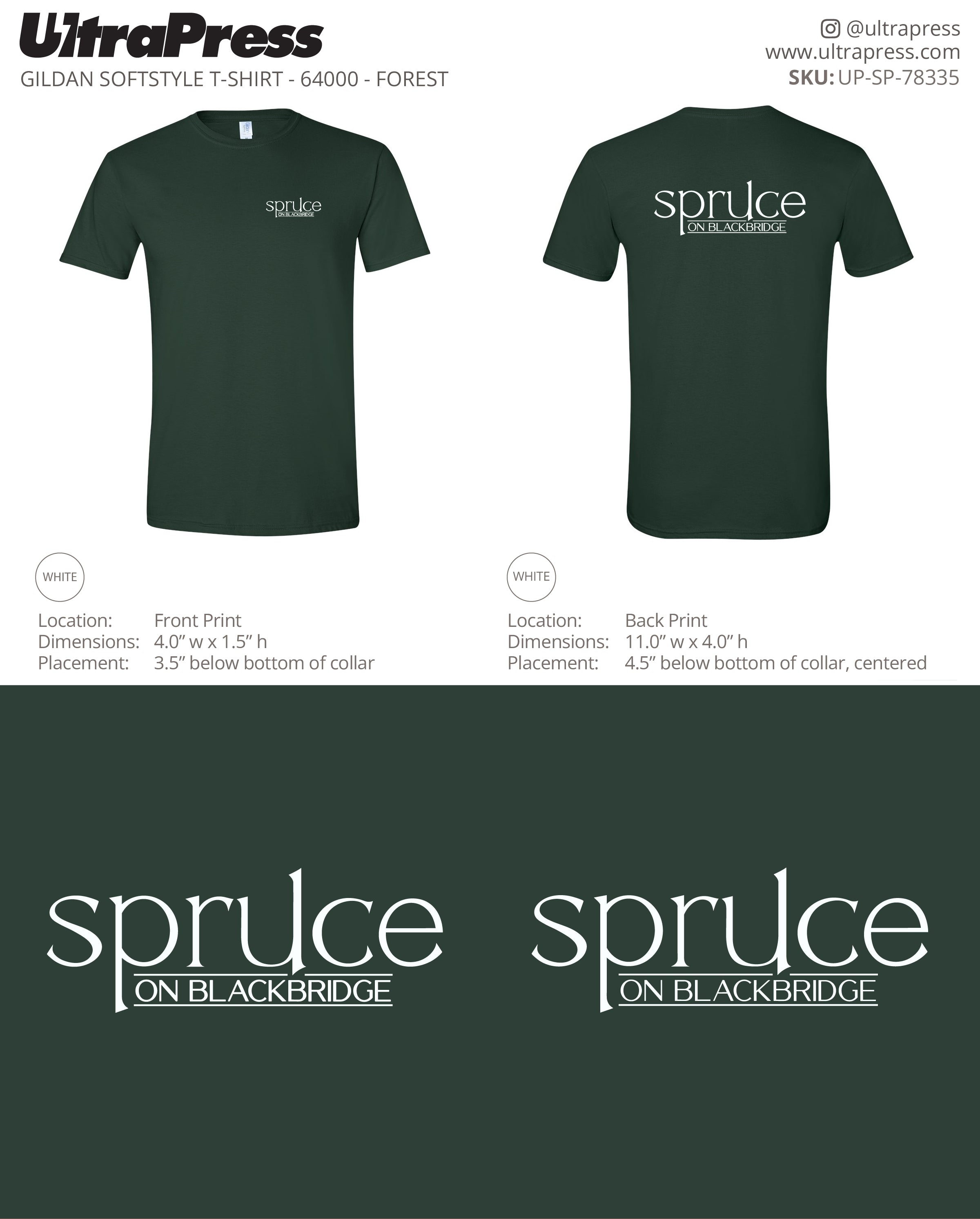 UP-SP-78335 Spruce on Blackbridge - Leo Sacarellos 100 Pieces Package (Bulk)