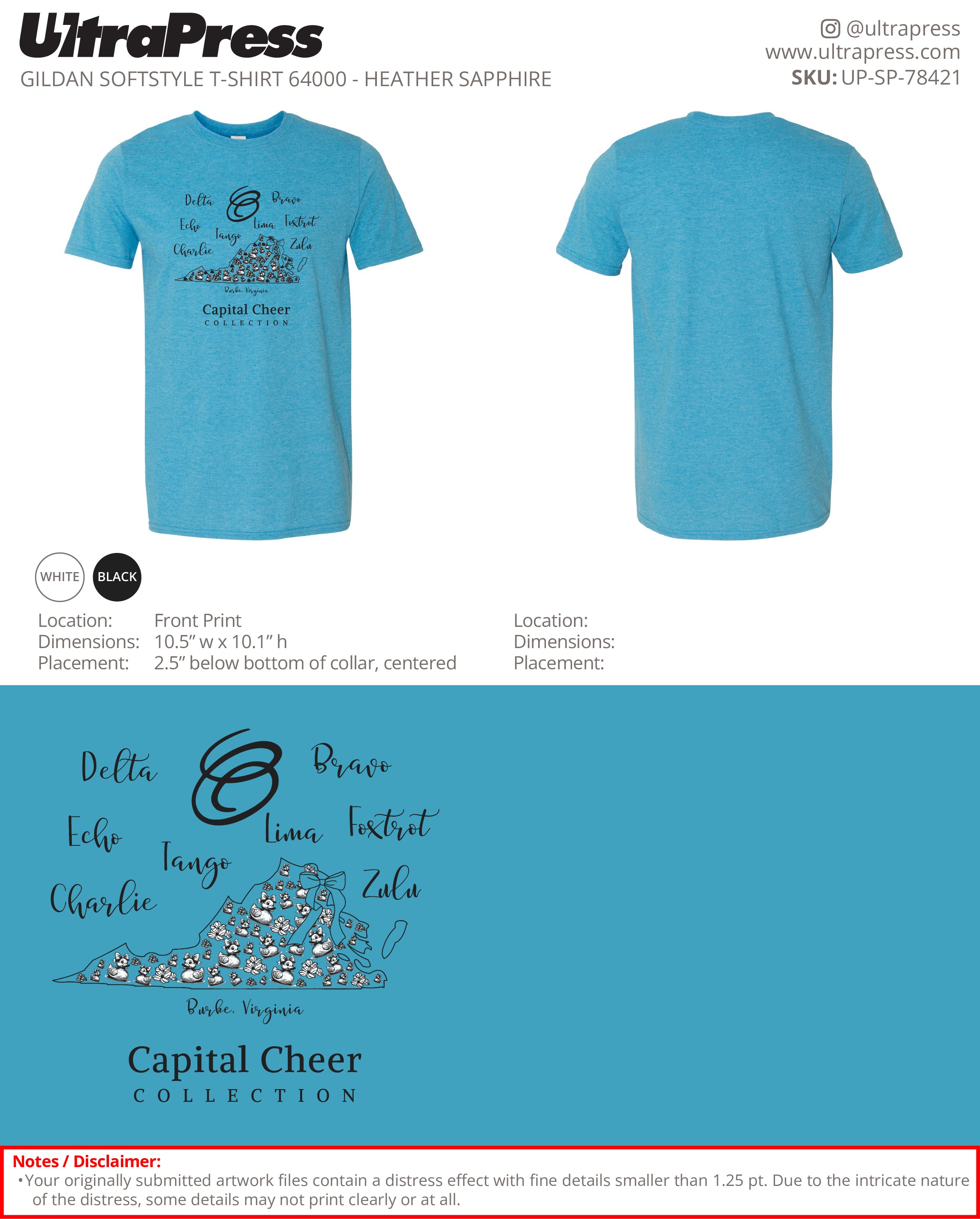 UP-SP-78421 the capital cheer all stars collection - Stacey Cate Bologna 50 Min Qty (Bulk)