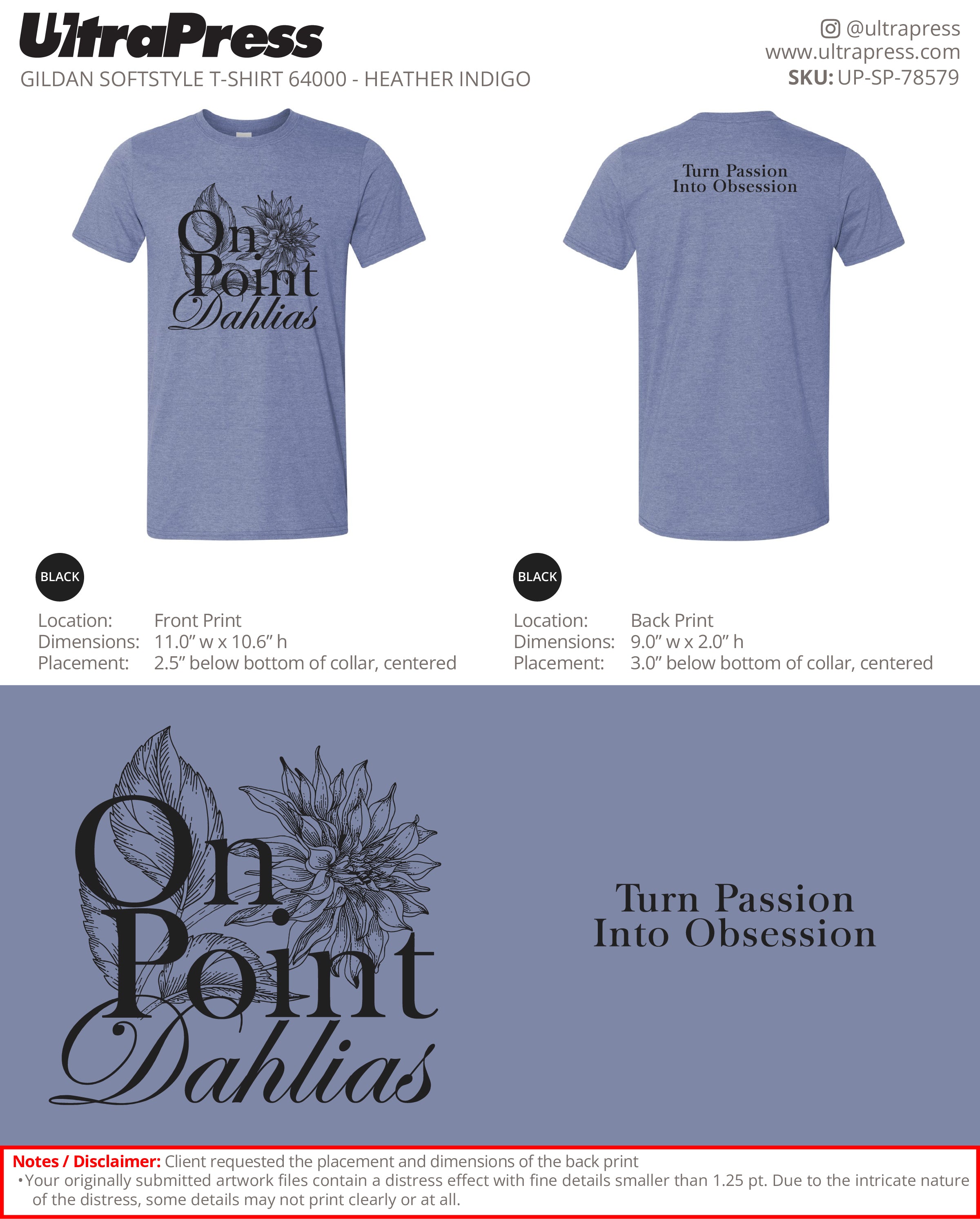 UP-SP-78579 OnPointDahlias Logo 100 Min Qty (Bulk)