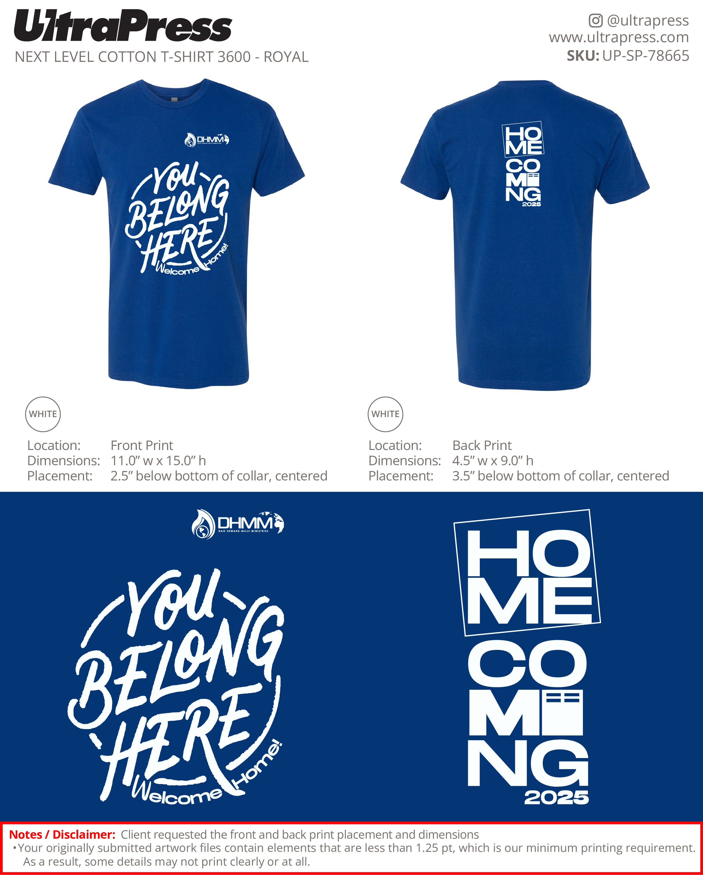 UP-SP-78665 You Belong Here Homecoming 2025 AMC - Akwele Kiruja 100 Min Qty (Bulk)