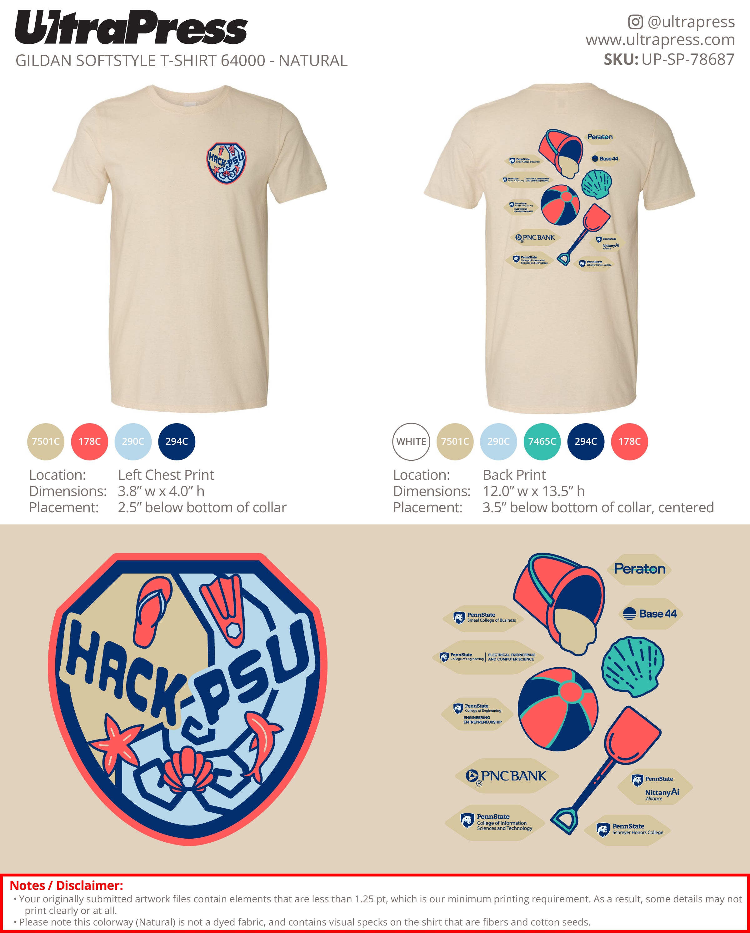 UP-SP-78687 HackPSU Event Shirt - Gitika Saini 288 Min Qty (Bulk)