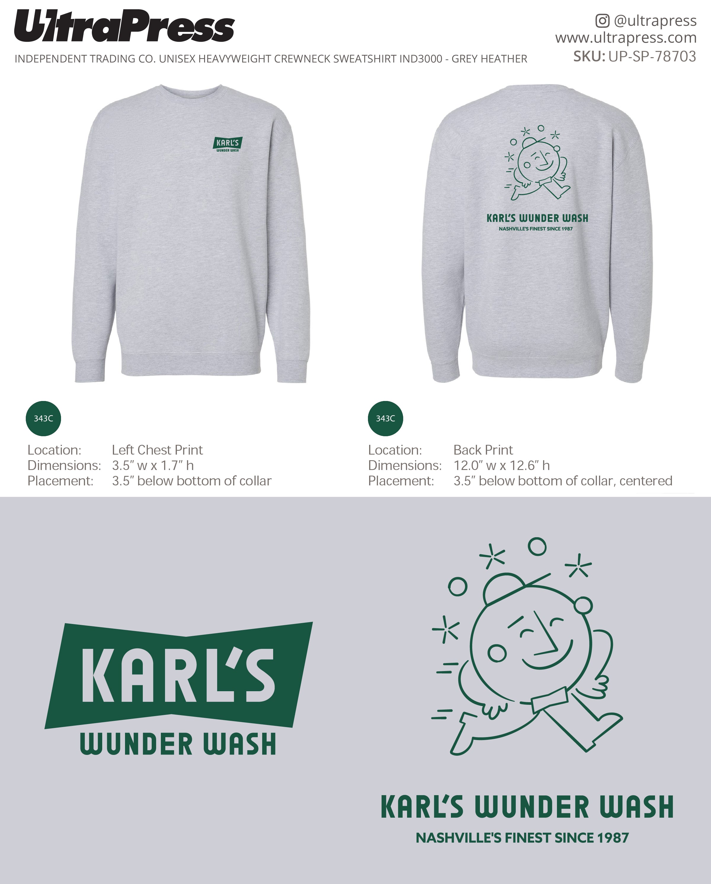 UP-SP-78703 Brentwood Auto Wash Green Ink - Alexandra 48 Min Qty (Bulk)