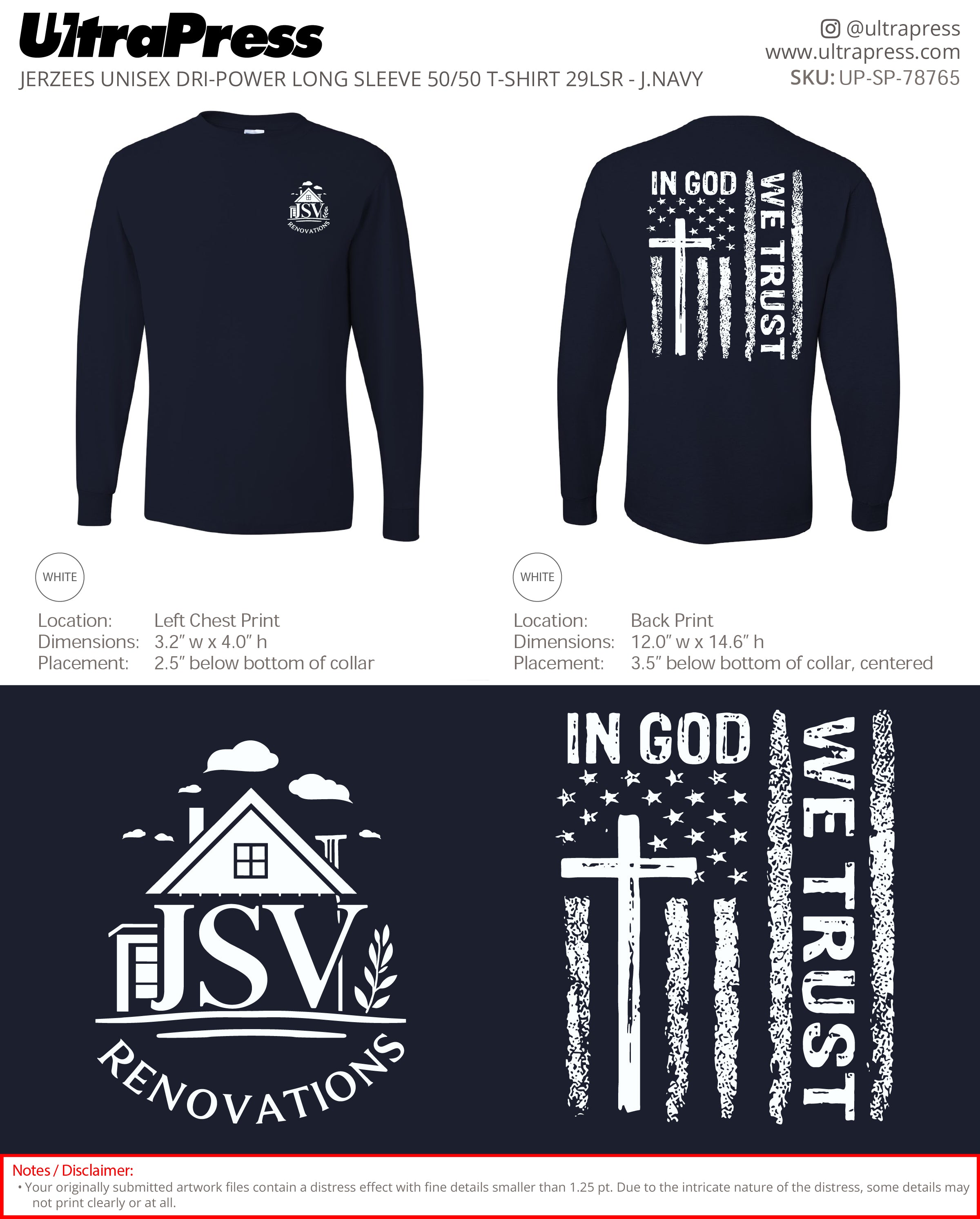 UP-SP-78765 JSV Renovations - Jose Valdez 24 Min Qty (Bulk)