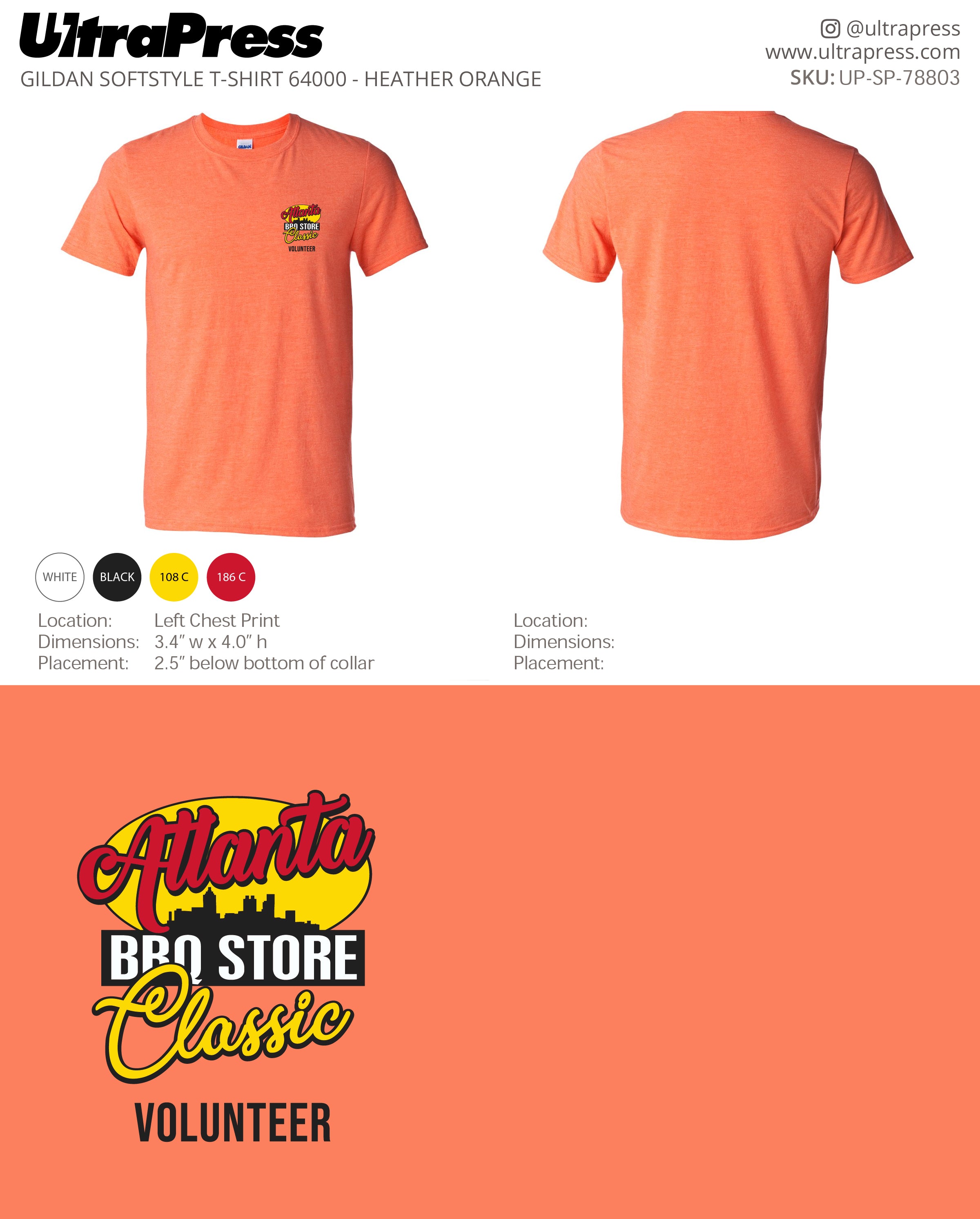 UP-SP-78803 Atlanta BBQ Store Classic Volunteer - Ellen Jarvis 100 Min Qty (Bulk)