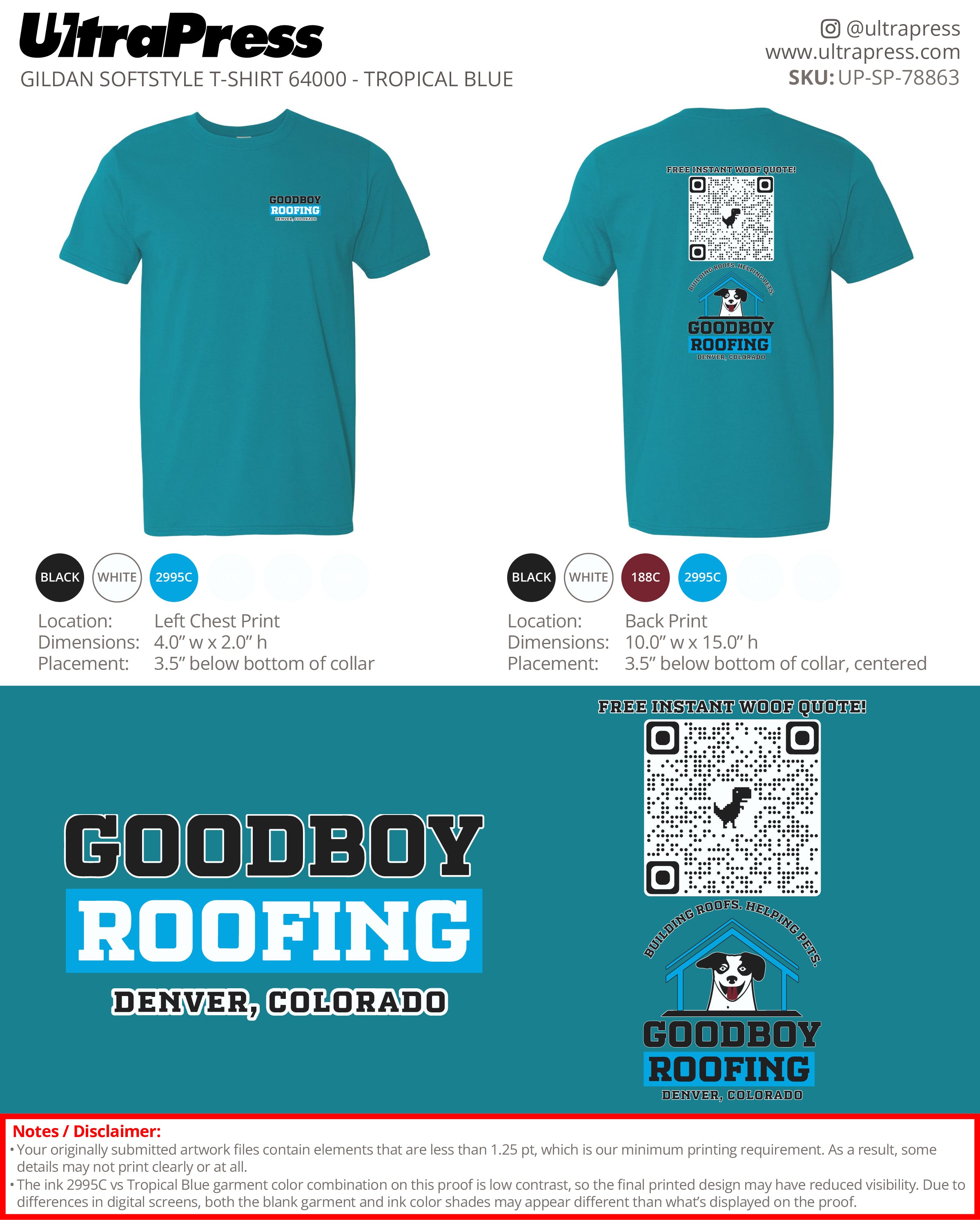 UP-SP-78863 Goodboy Roofing - Zach Morgan 100 Pieces Package (Bulk)