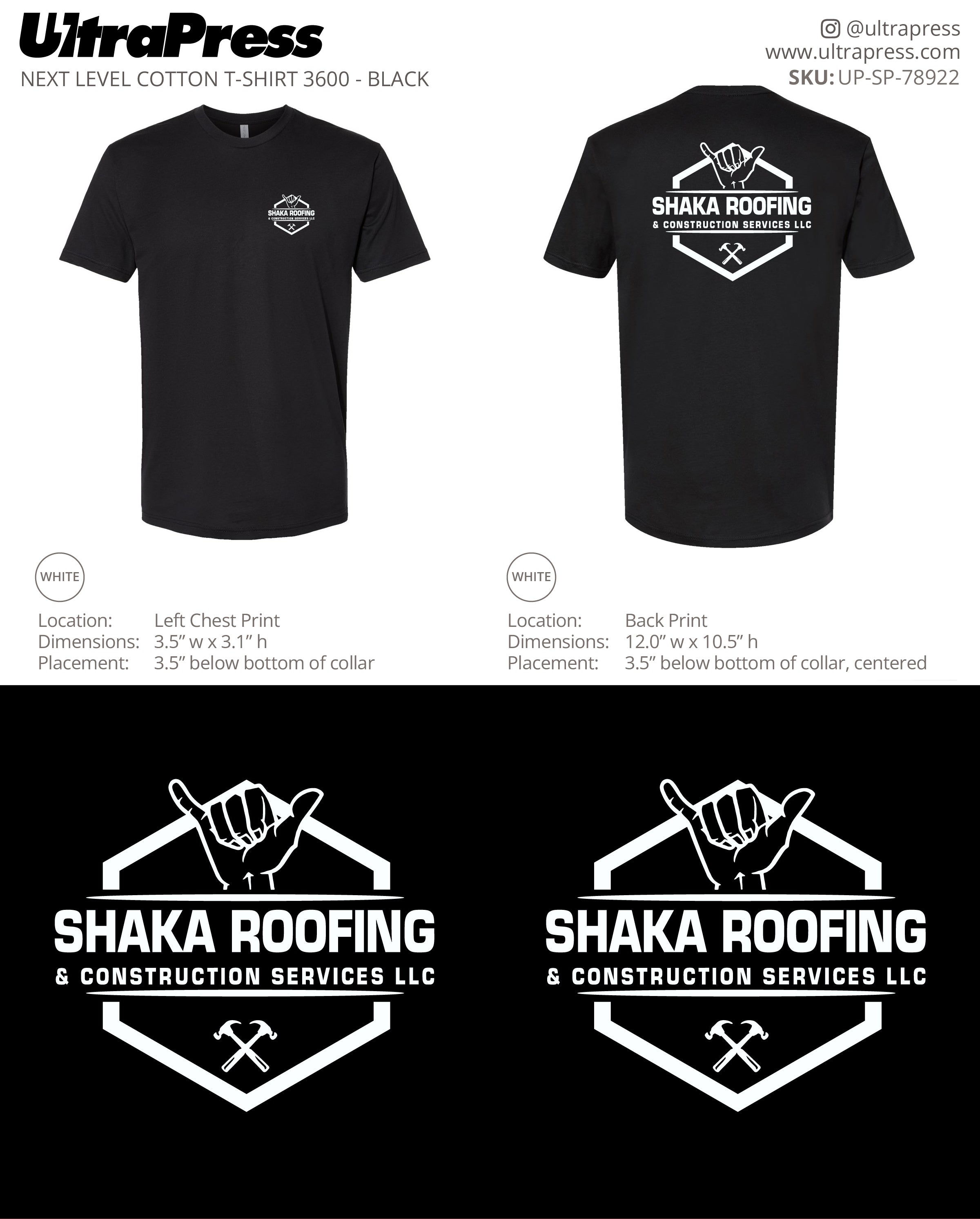UP-SP-78922 Shaka Roofing Next Level 3600 - Sean Nicholson 100 Min Qty (Bulk)