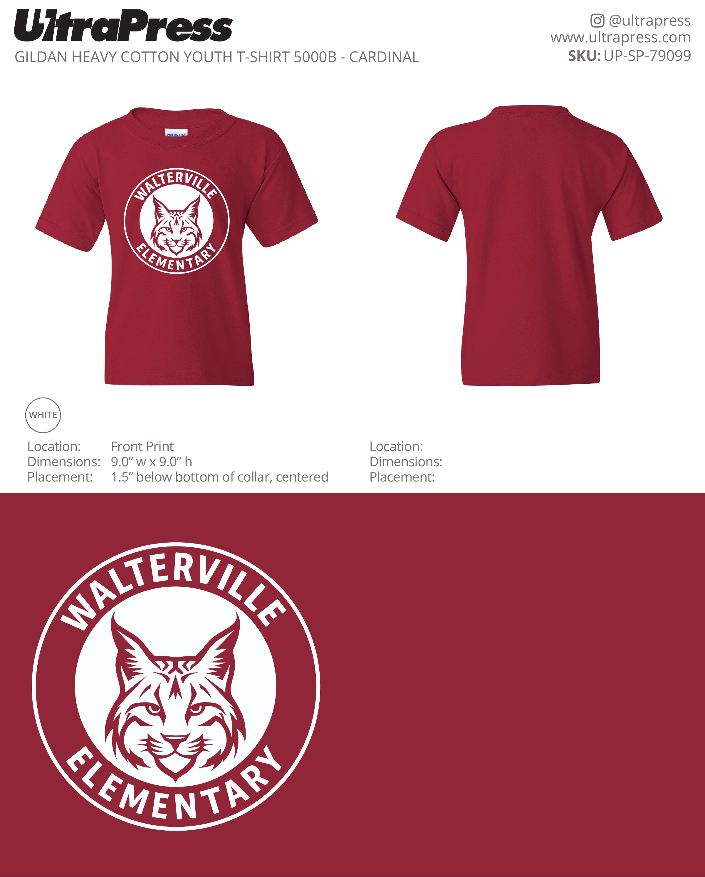 UP-SP-79099 Walterville Wildcats Logo - Leslie Burwell 100 Min Qty (Bulk)