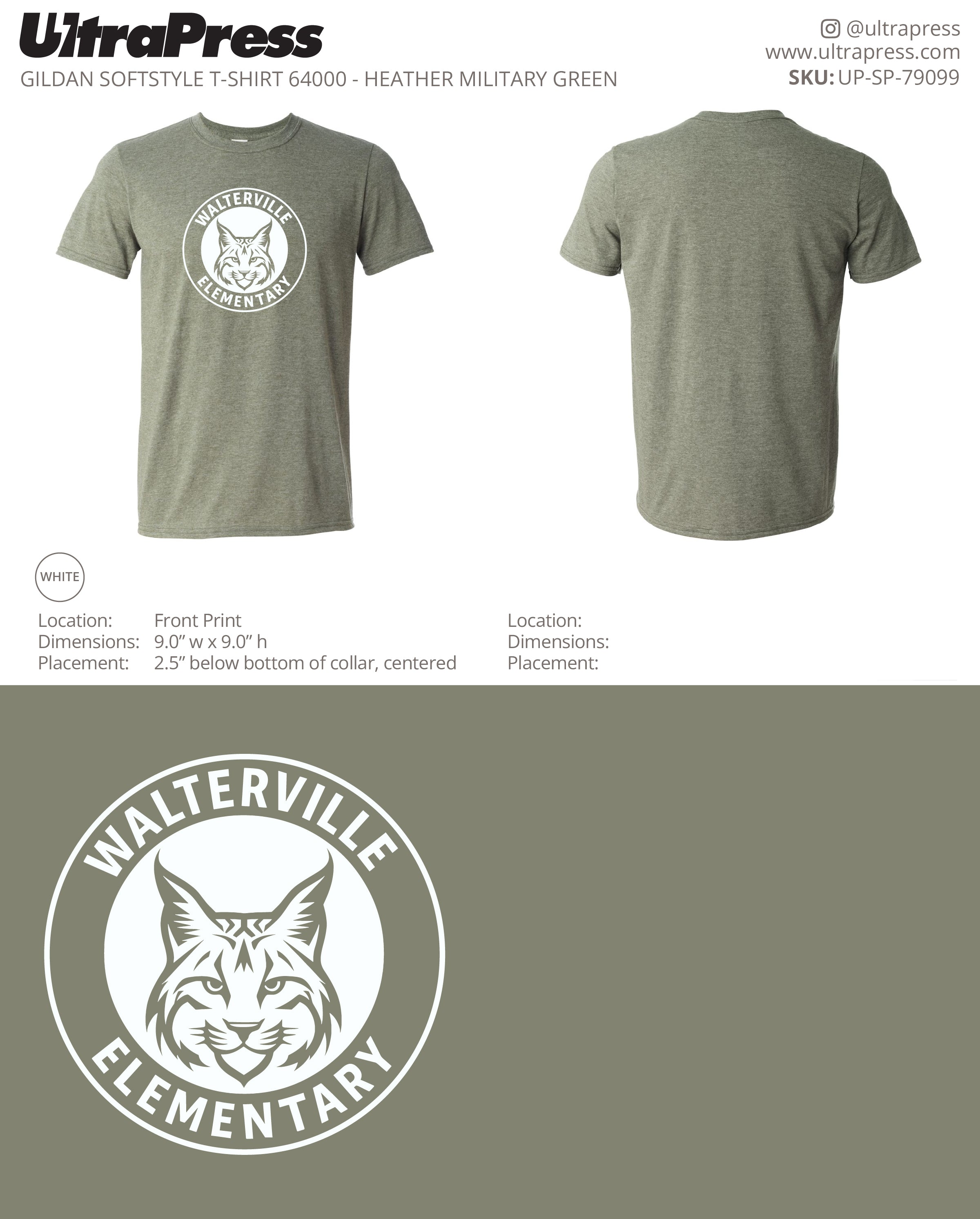 UP-SP-79099 Walterville Wildcats Logo - Leslie Burwell 100 Min Qty (Bulk)