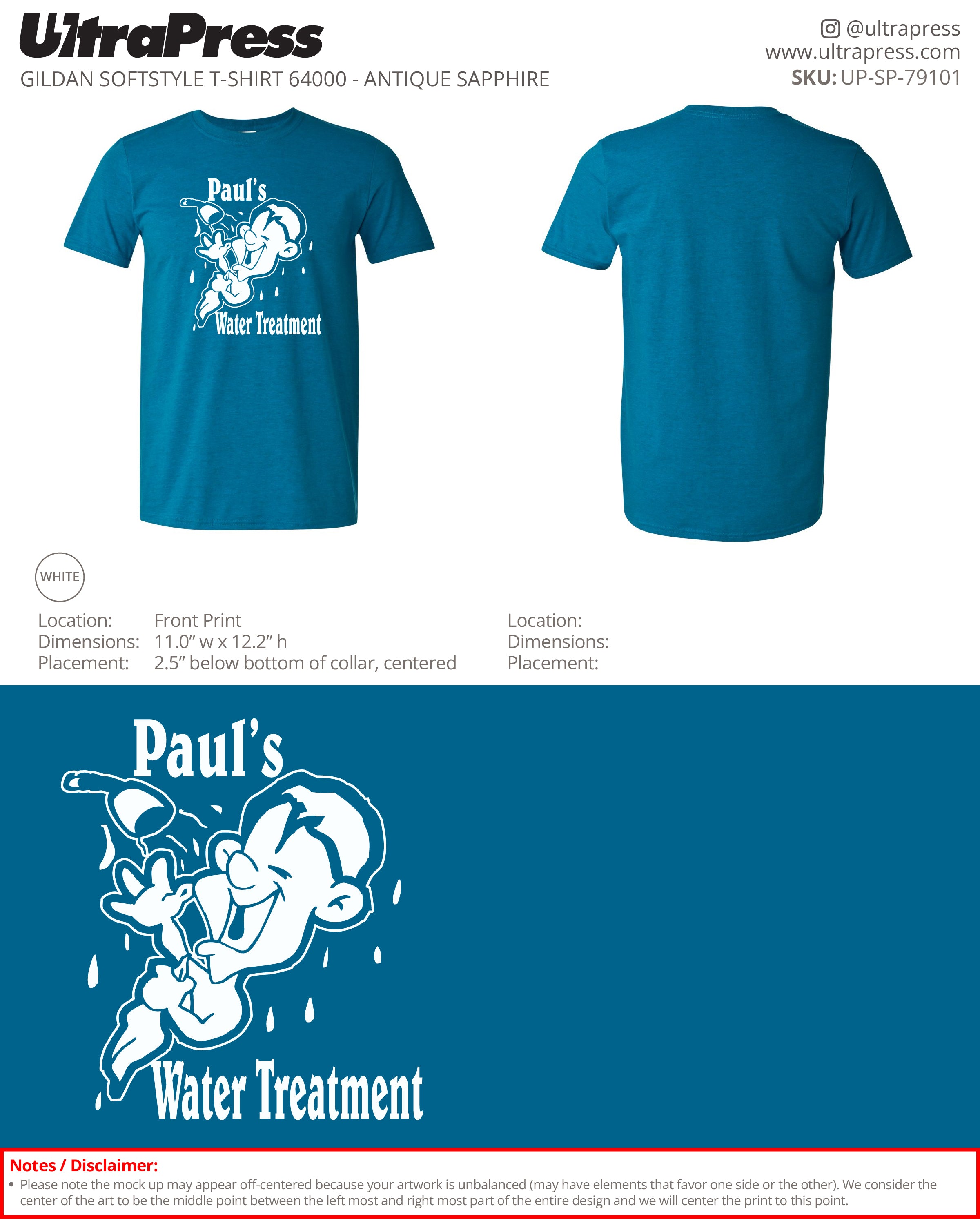 UP-SP-79101 Paul's Water Treatment - Paul Eaton 100 Min Qty (Bulk)