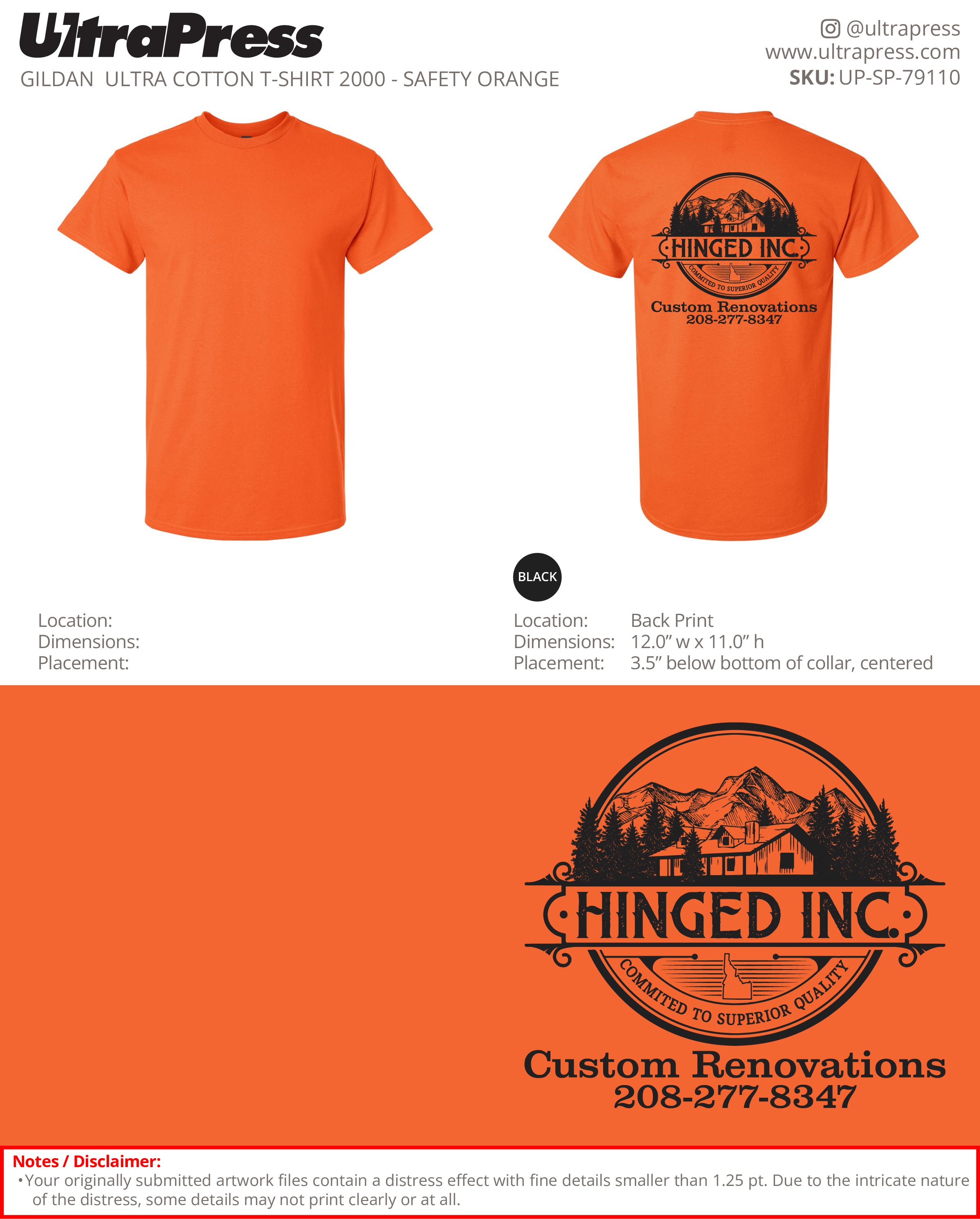 UP-SP-79110 Hinged Inc - Jay Elgan 100 Min Qty (Bulk)