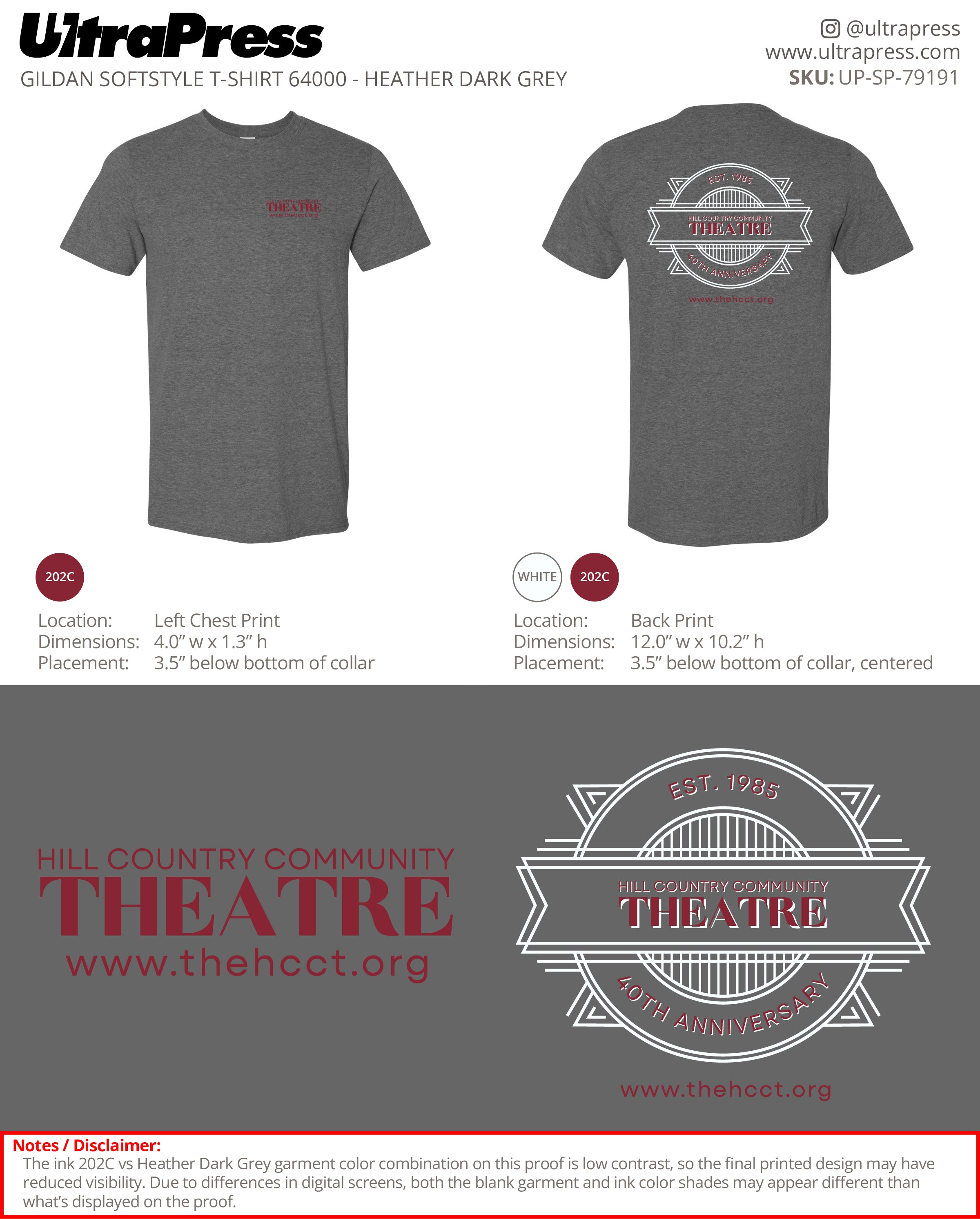 UP-SP-79191 Hill Country Community Theatre - Heidi Melton 100 Min Qty (Bulk)