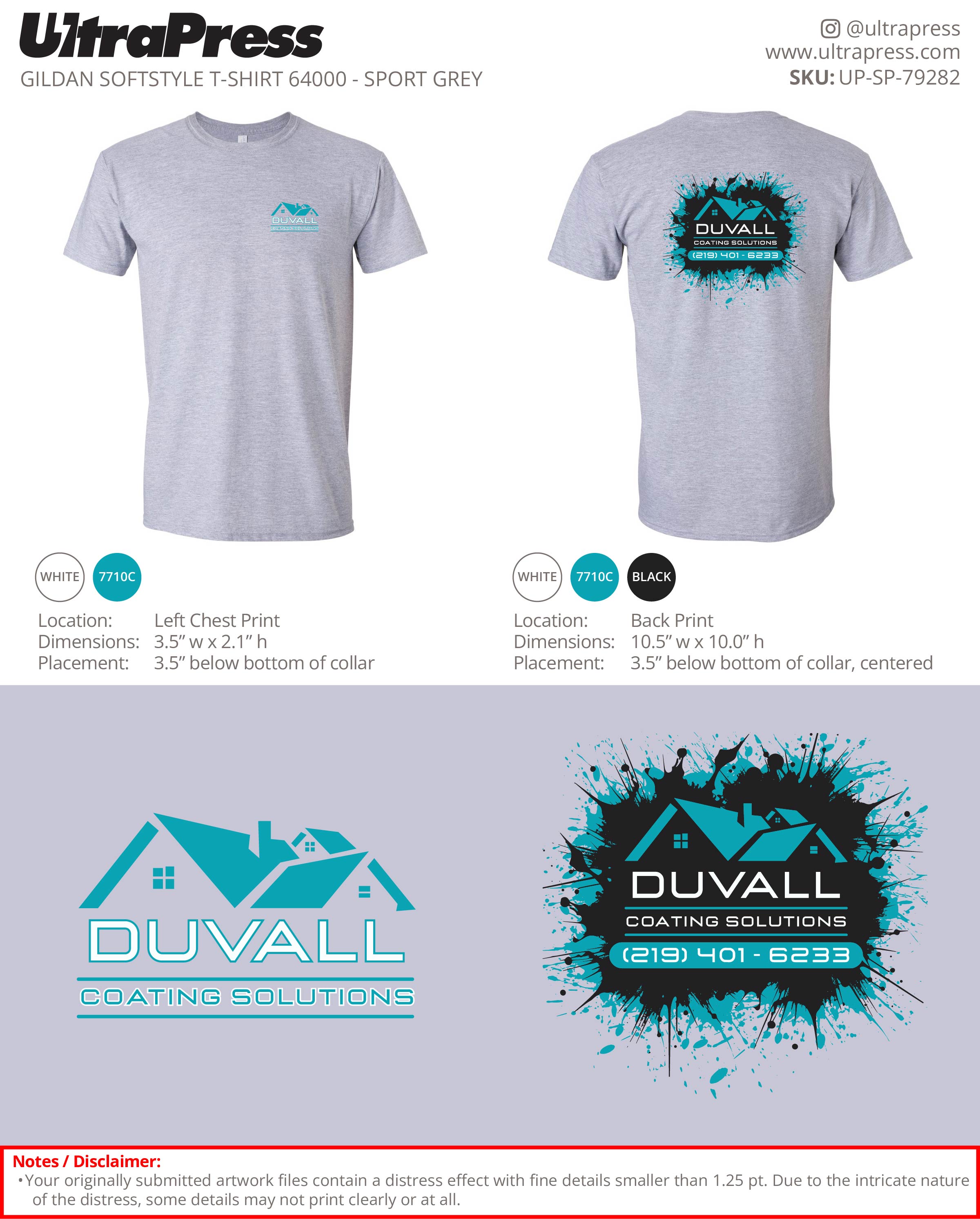 UP-SP-79282 DUVALL Coating Solutions - Logan Duvall 100 Min Qty (Bulk)