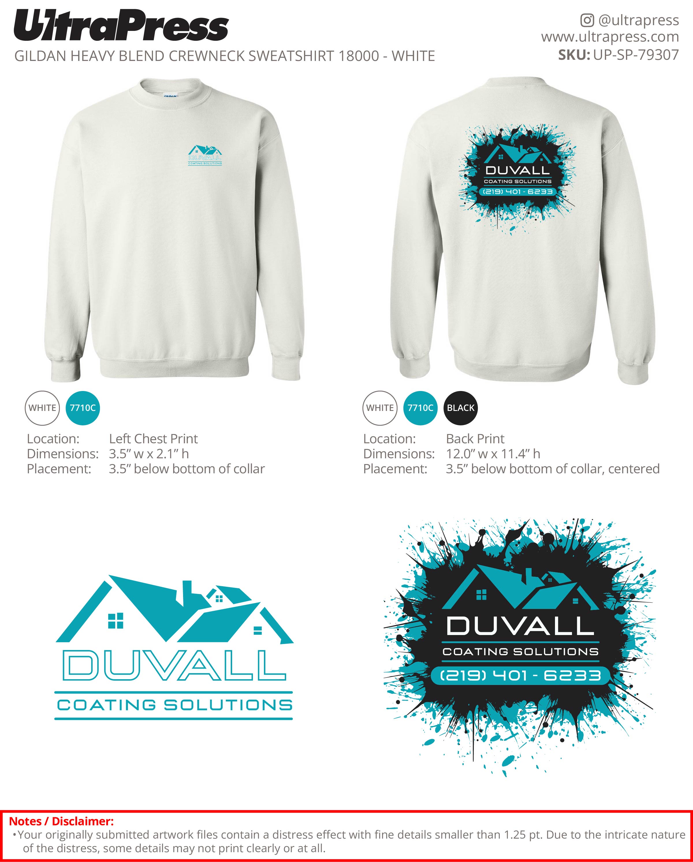 UP-SP-79307 DUVALL Coating Solutions Hoodies - Logan Duvall 50 Min Qty (Bulk)