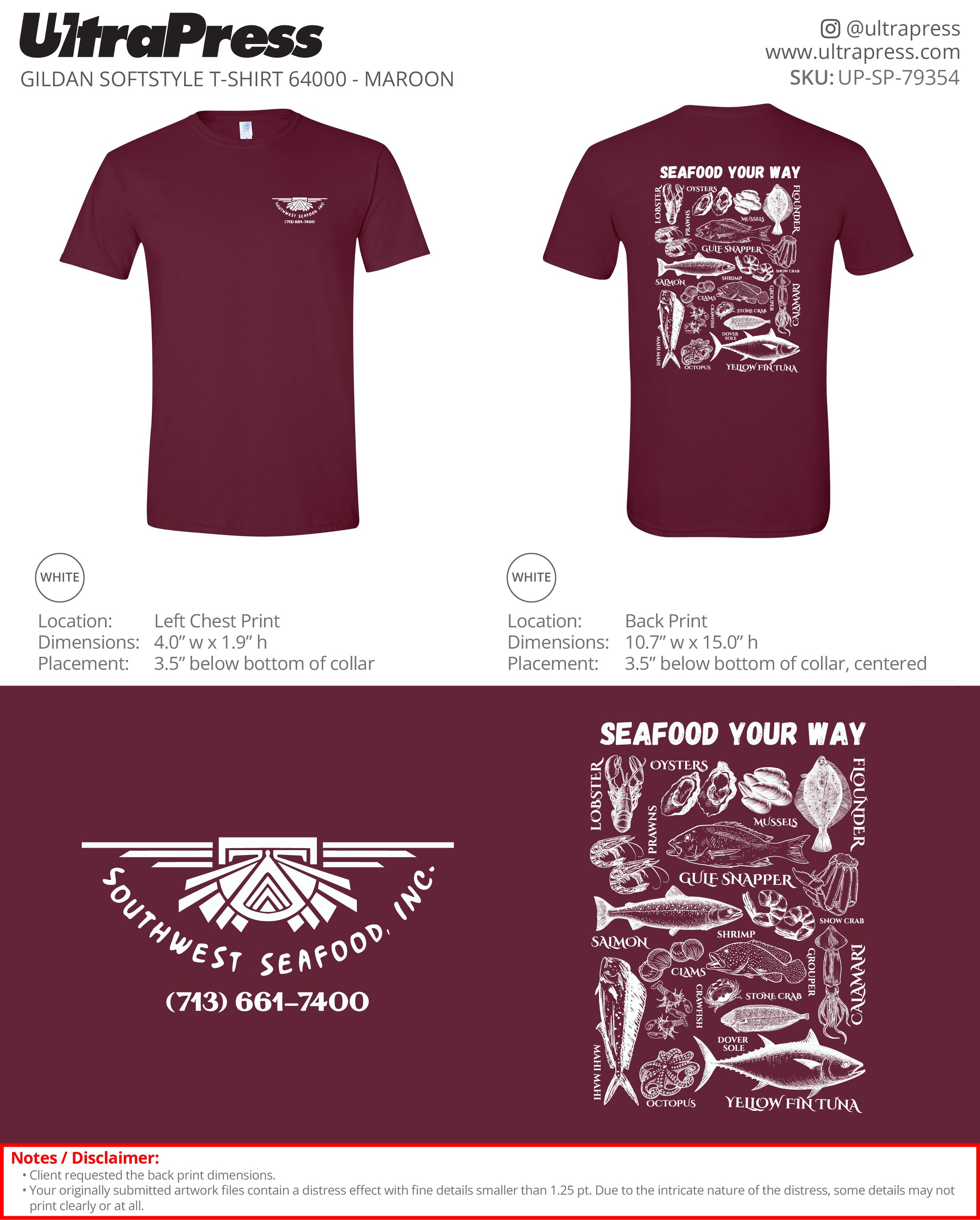 UP-SP-79354 Southwest Seafood - Alma Turcios - 100 Min Qty (Bulk)