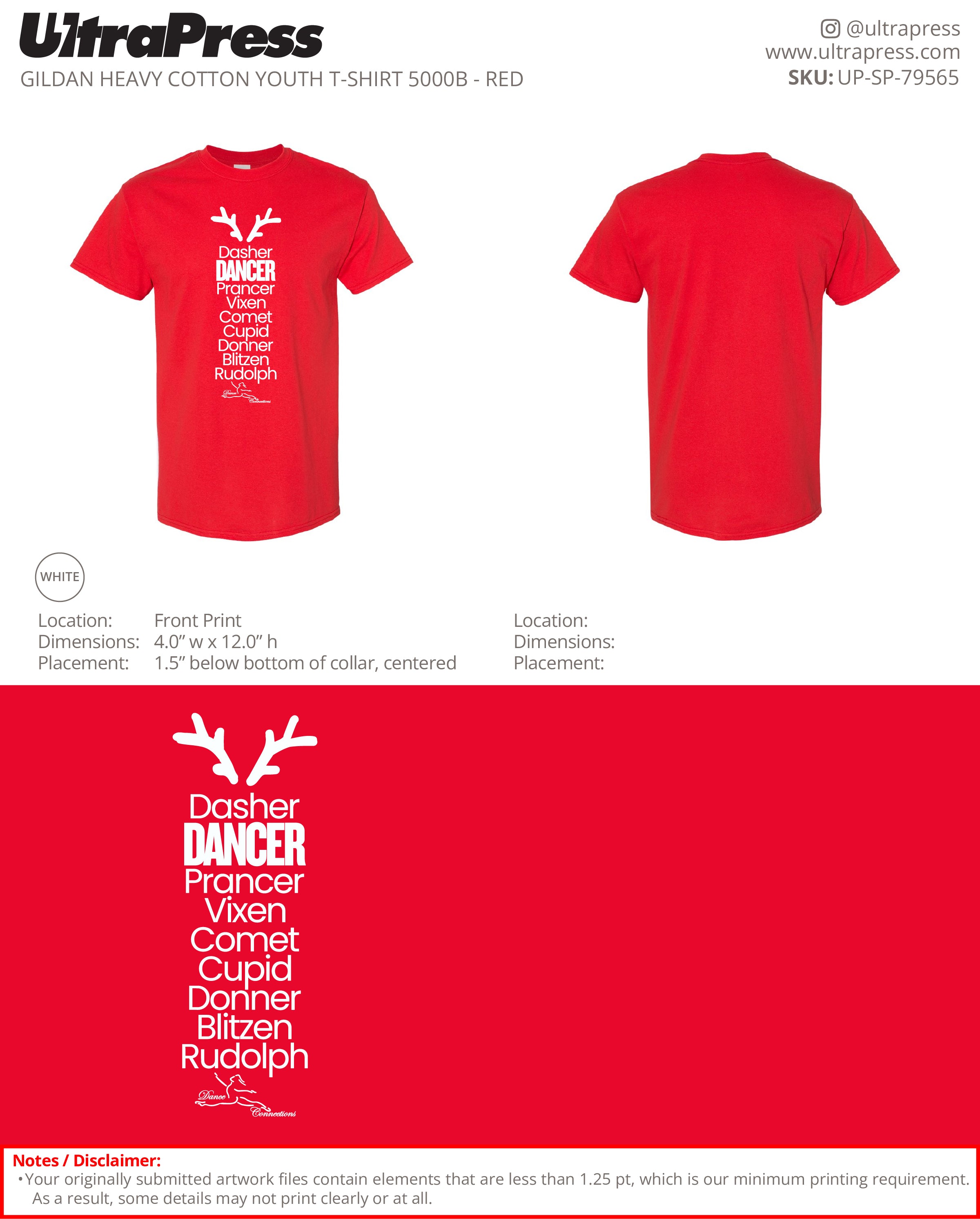 UP-SP-79565 Reindeer Dancer - Lindsey Hull 100 Min Qty (Bulk)