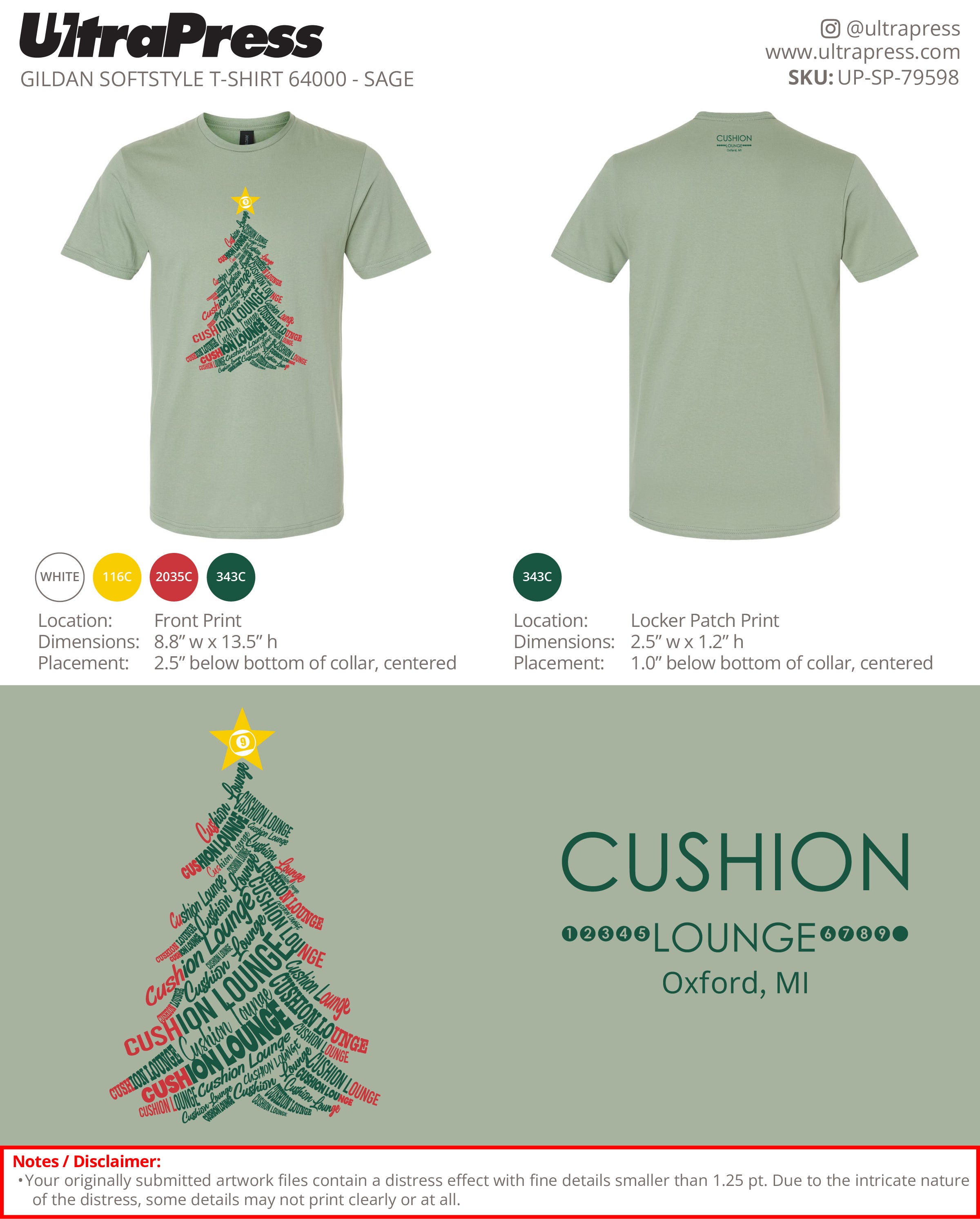 UP-SP-79598 CUSHION Lounge Christmas - Justin Zuehlke 24 Min Qty (Bulk)