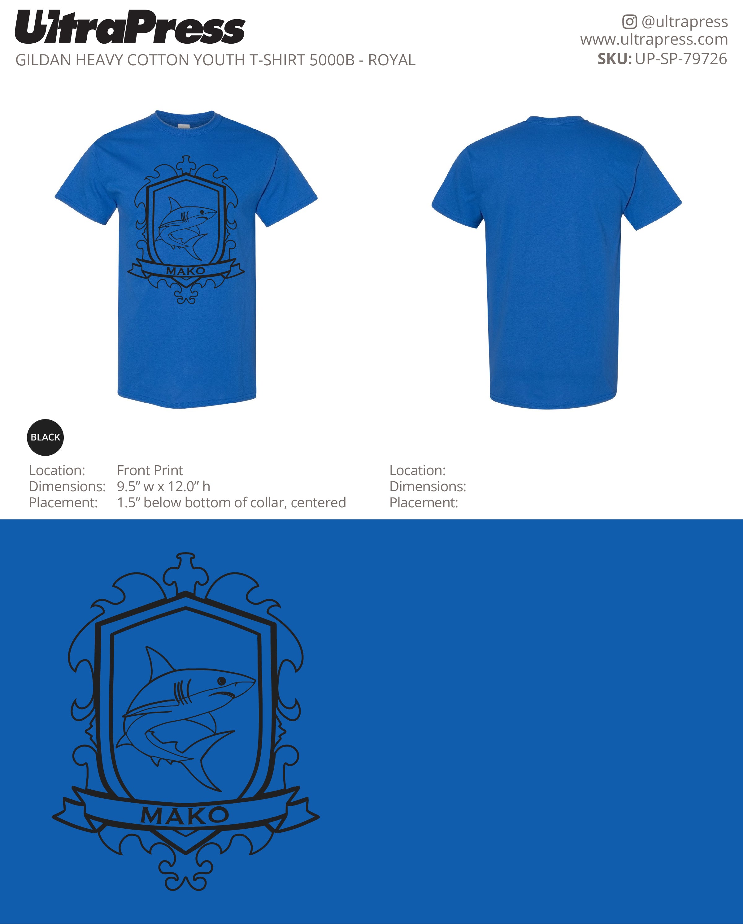 UP-SP-79726 Mako Blue - Cathy Ciolino 100 Min Qty (Bulk)