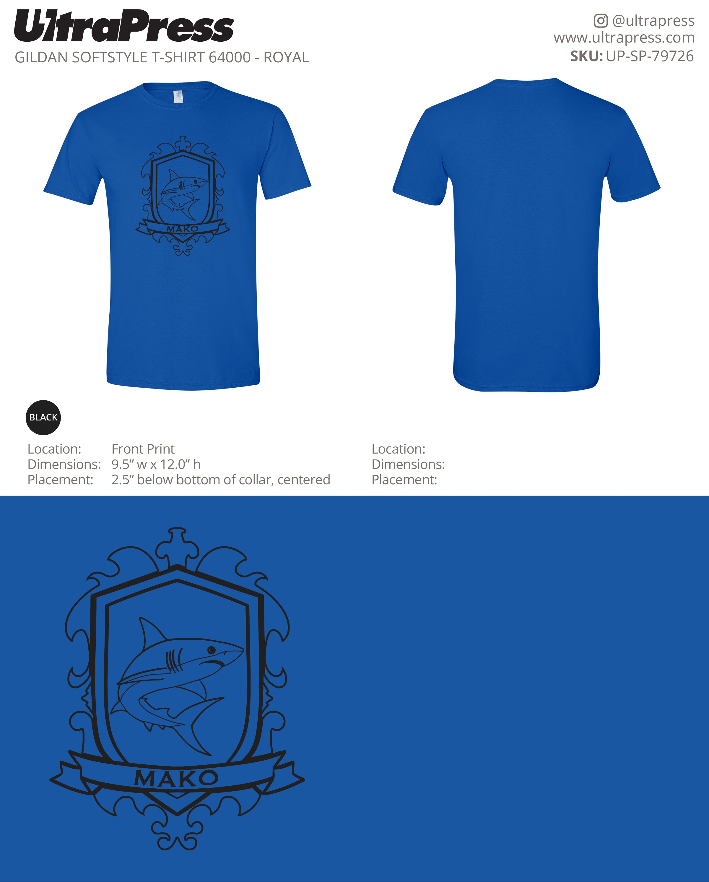 UP-SP-79726 Mako Blue - Cathy Ciolino 100 Min Qty (Bulk)