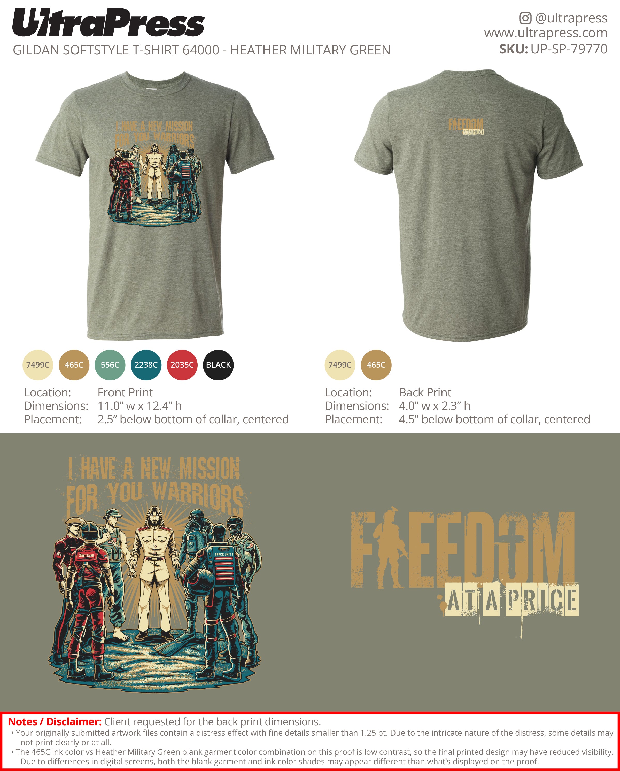 UP-SP-79770 Freedom Jesus and US Military - Benjamin Hutchins 288 Min Qty (Bulk)