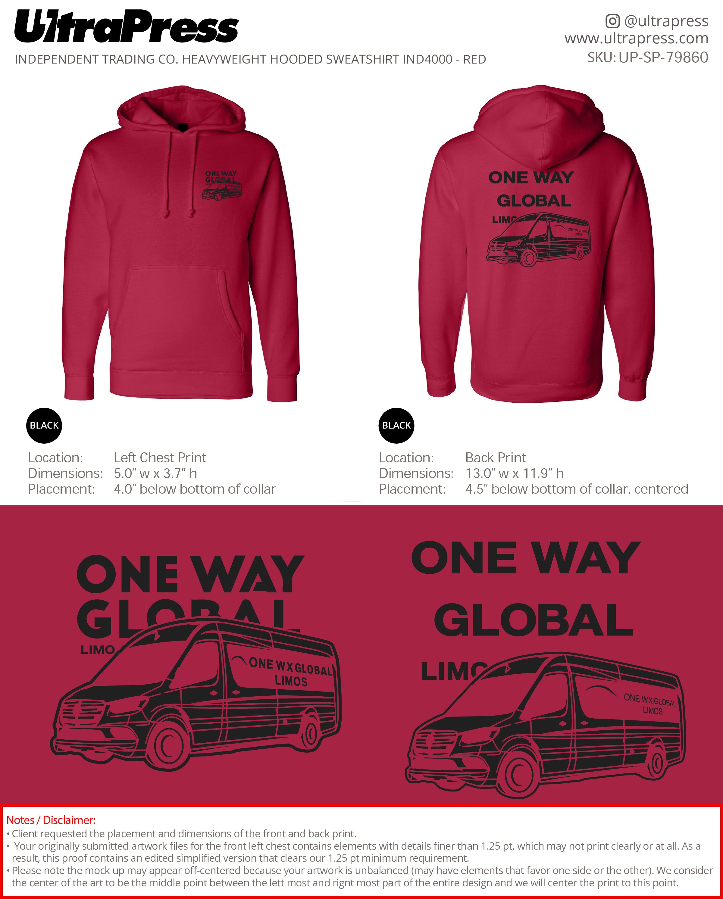 UP-SP-79860 One Way Global Black Ink - Carlvin 24 Min Qty (Bulk)