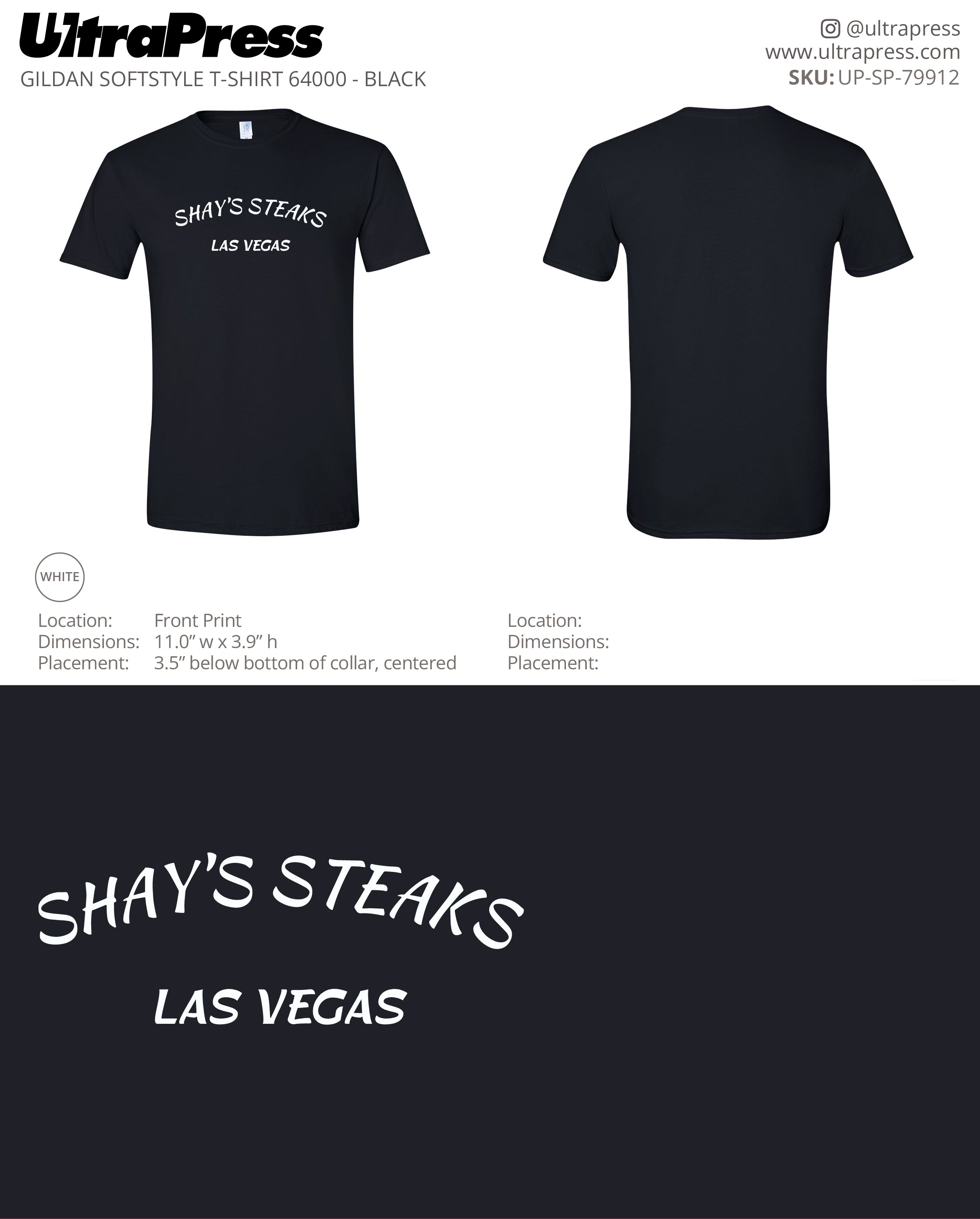 UP-SP-79912 Shay's Steaks Las Vegas - Scott Diclaudio 100 Min Qty (Bulk)