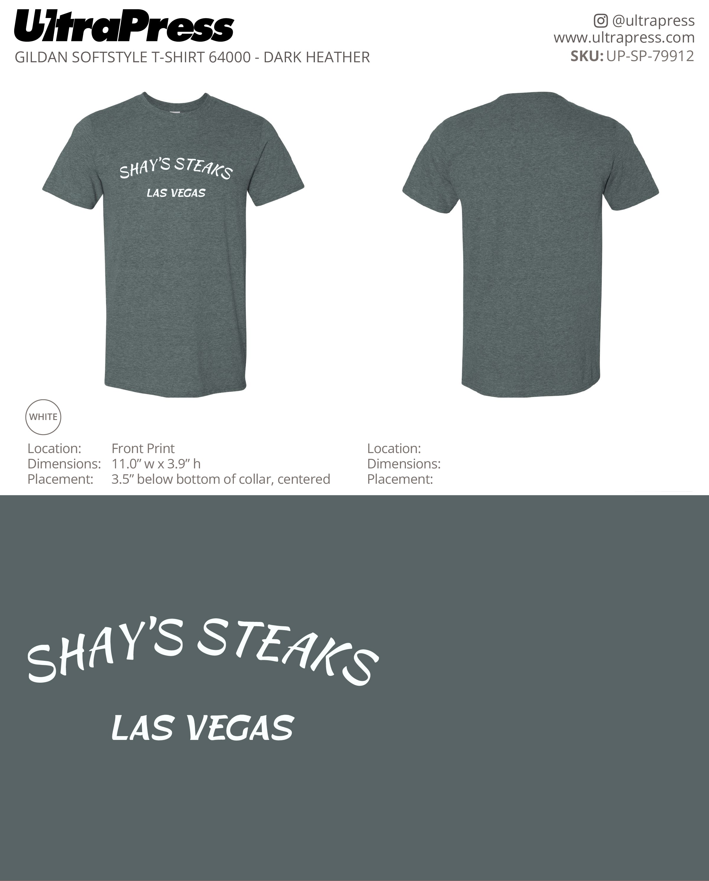 UP-SP-79912 Shay's Steaks Las Vegas - Scott Diclaudio 100 Min Qty (Bulk)