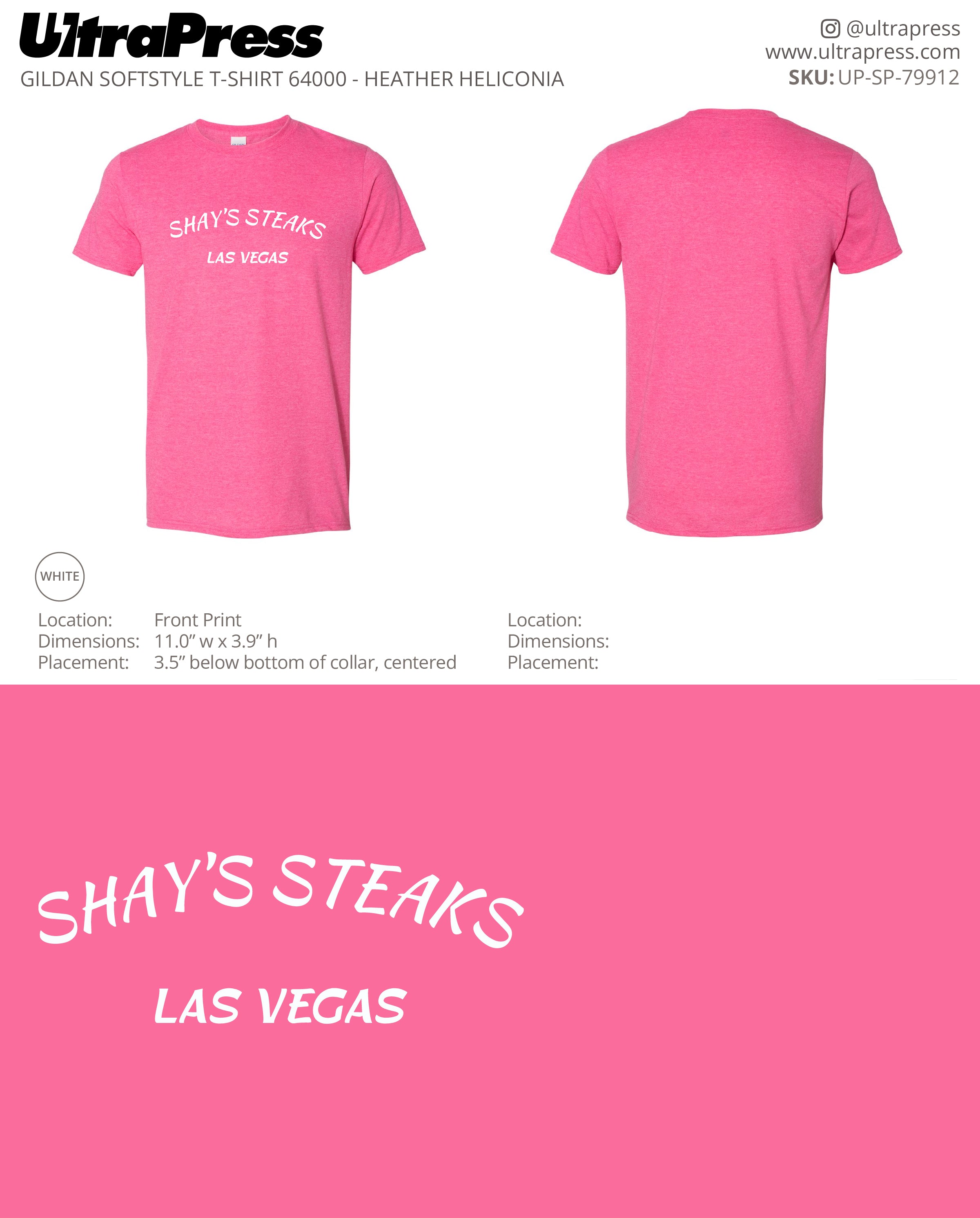 UP-SP-79912 Shay's Steaks Las Vegas - Scott Diclaudio 100 Min Qty (Bulk)