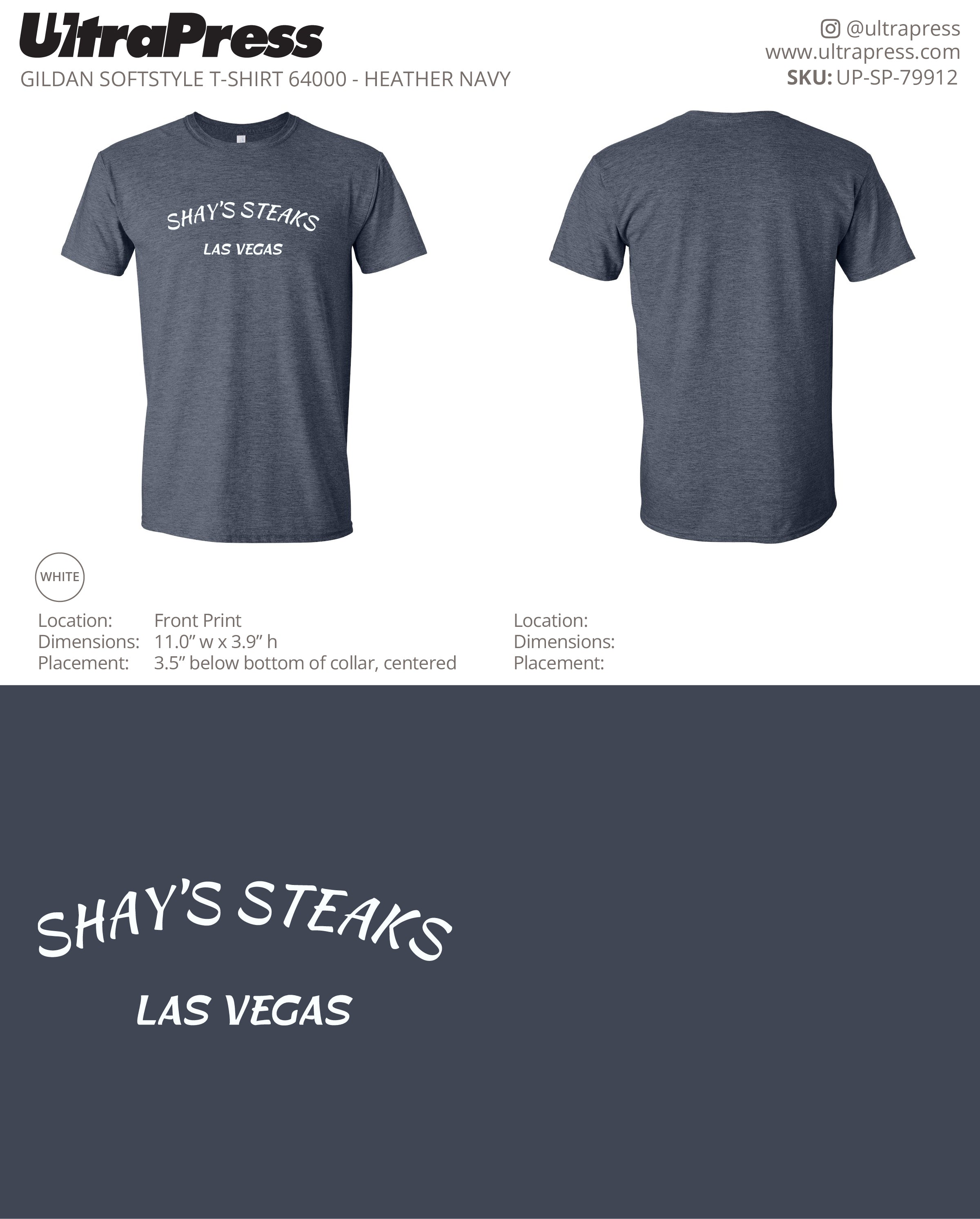 UP-SP-79912 Shay's Steaks Las Vegas - Scott Diclaudio 100 Min Qty (Bulk)
