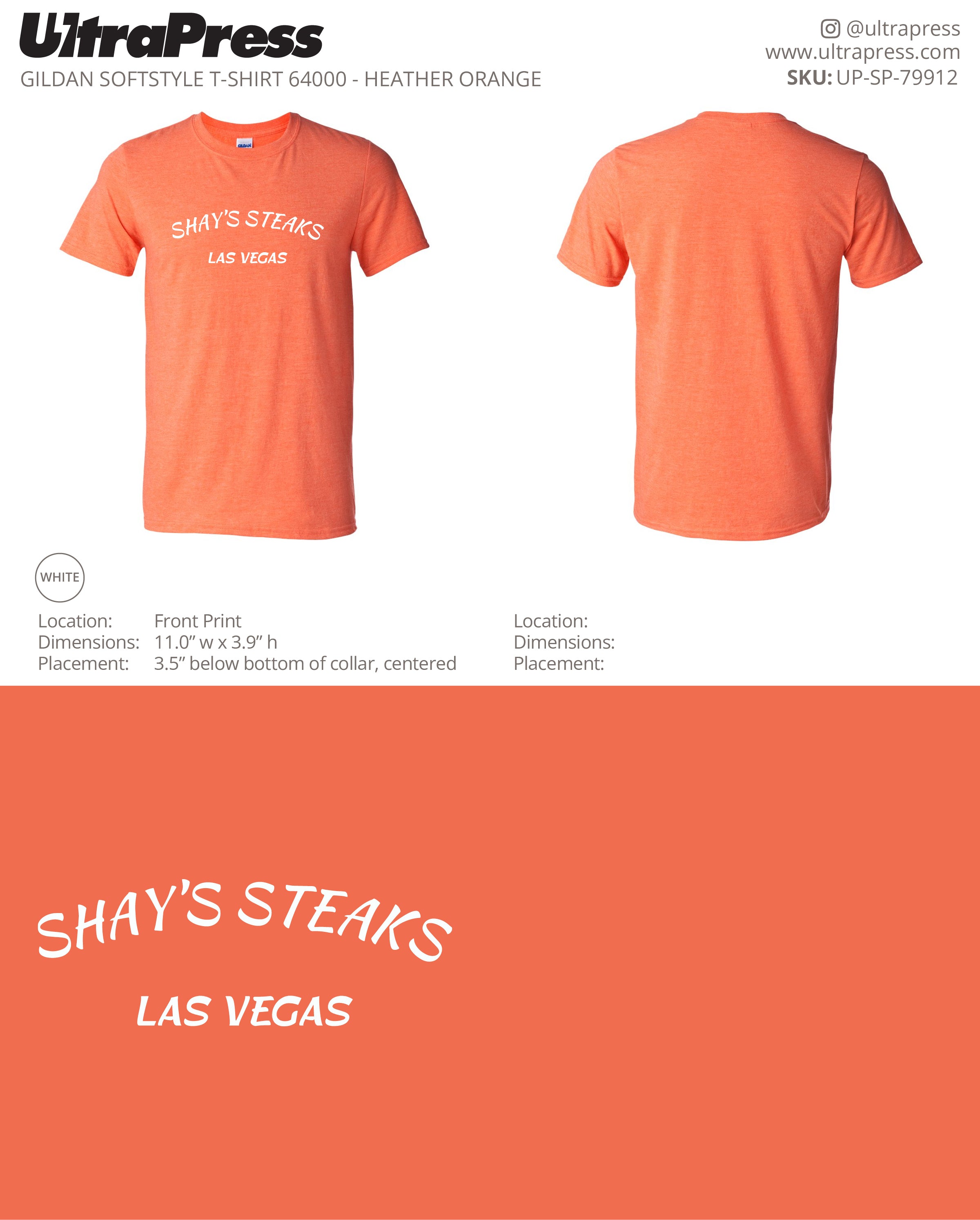 UP-SP-79912 Shay's Steaks Las Vegas - Scott Diclaudio 100 Min Qty (Bulk)