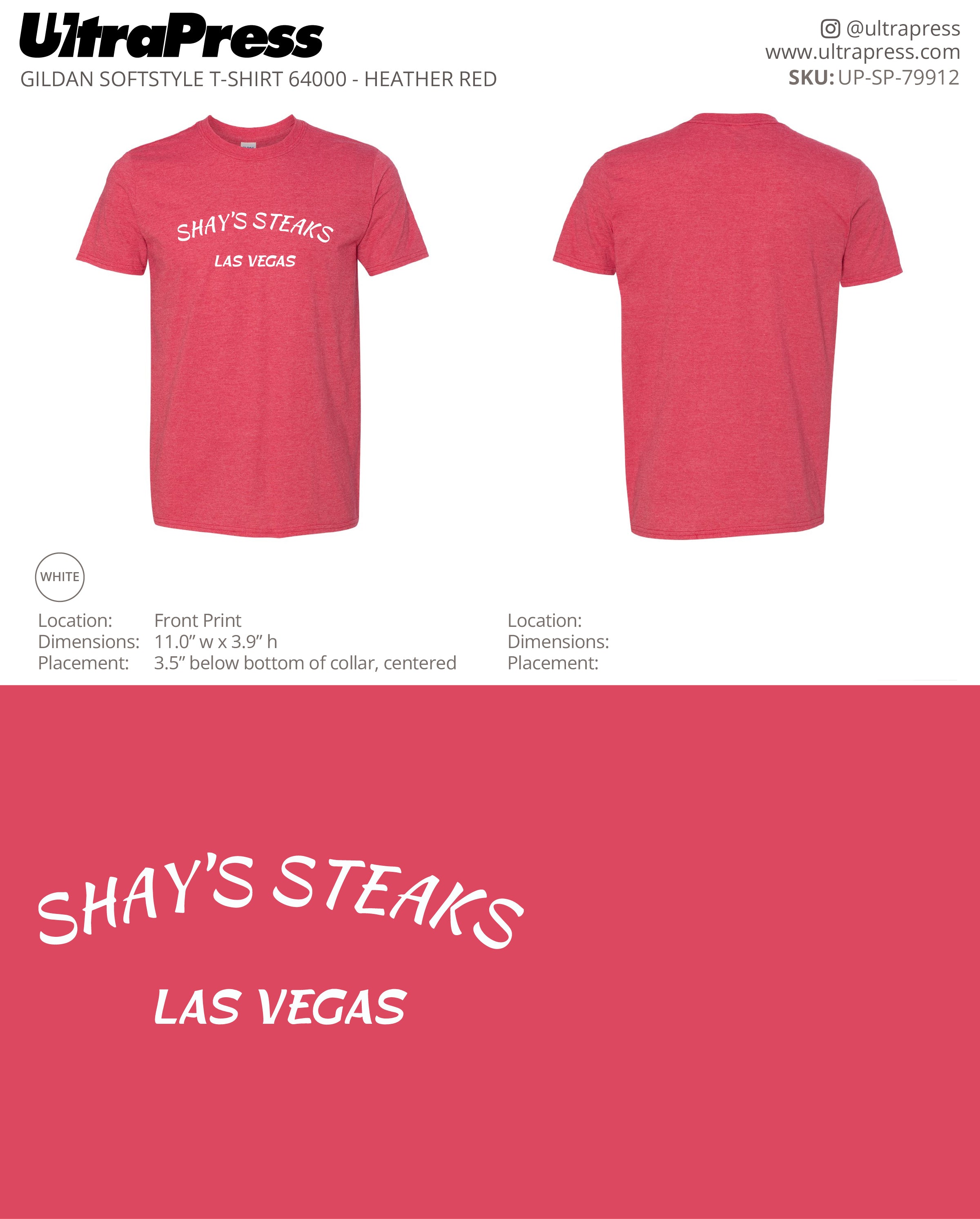 UP-SP-79912 Shay's Steaks Las Vegas - Scott Diclaudio 100 Min Qty (Bulk)