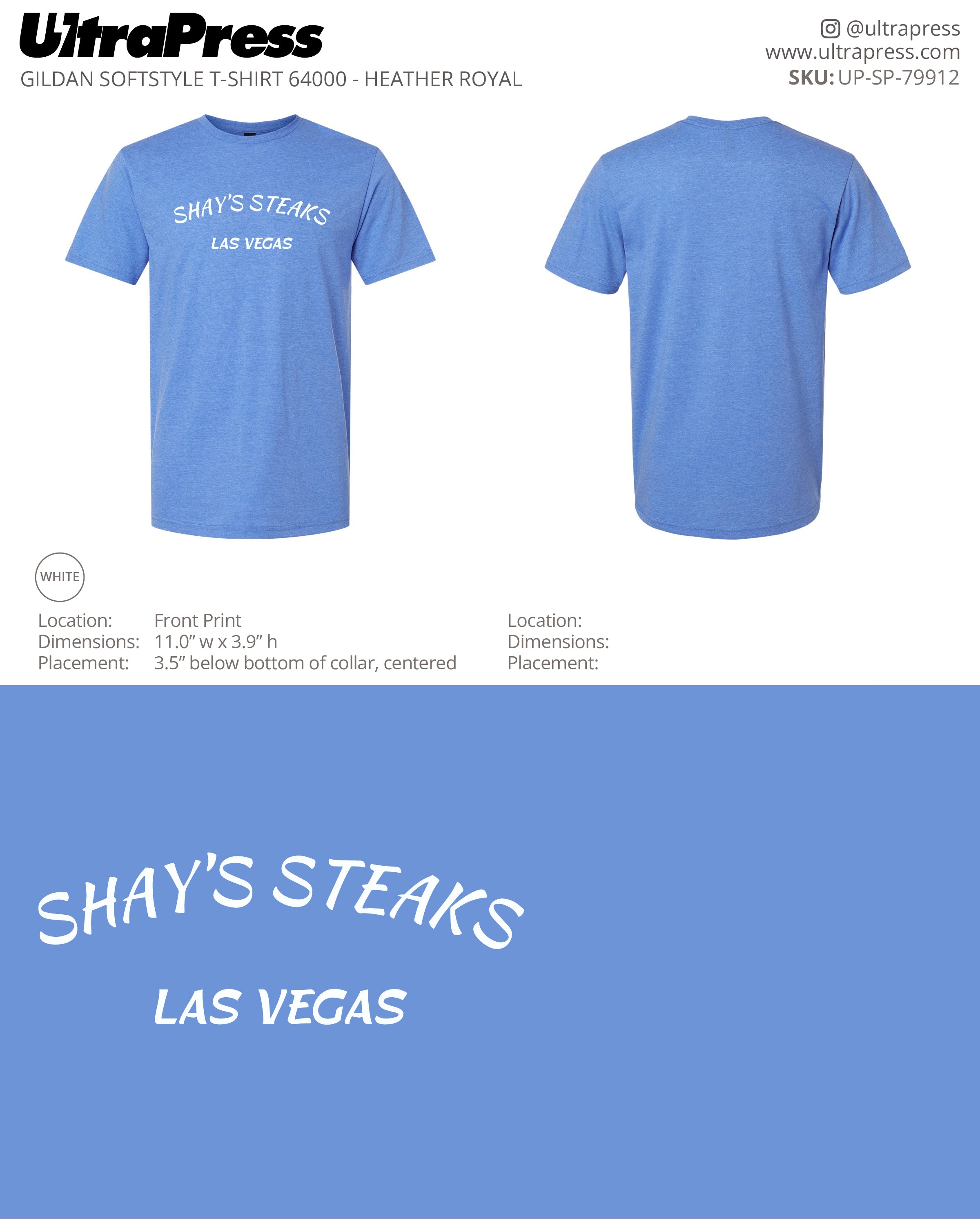UP-SP-79912 Shay's Steaks Las Vegas - Scott Diclaudio 100 Min Qty (Bulk)