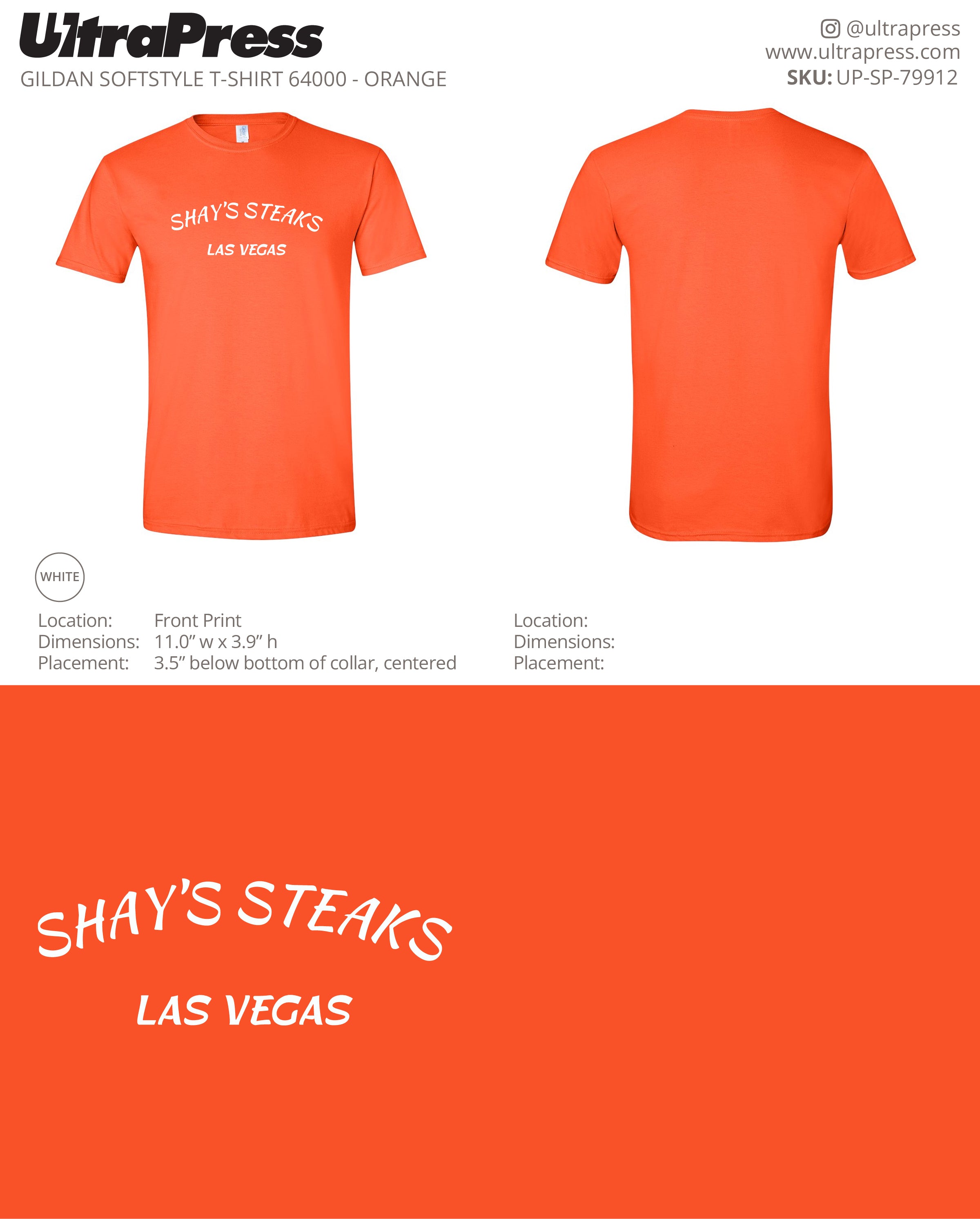 UP-SP-79912 Shay's Steaks Las Vegas - Scott Diclaudio 100 Min Qty (Bulk)