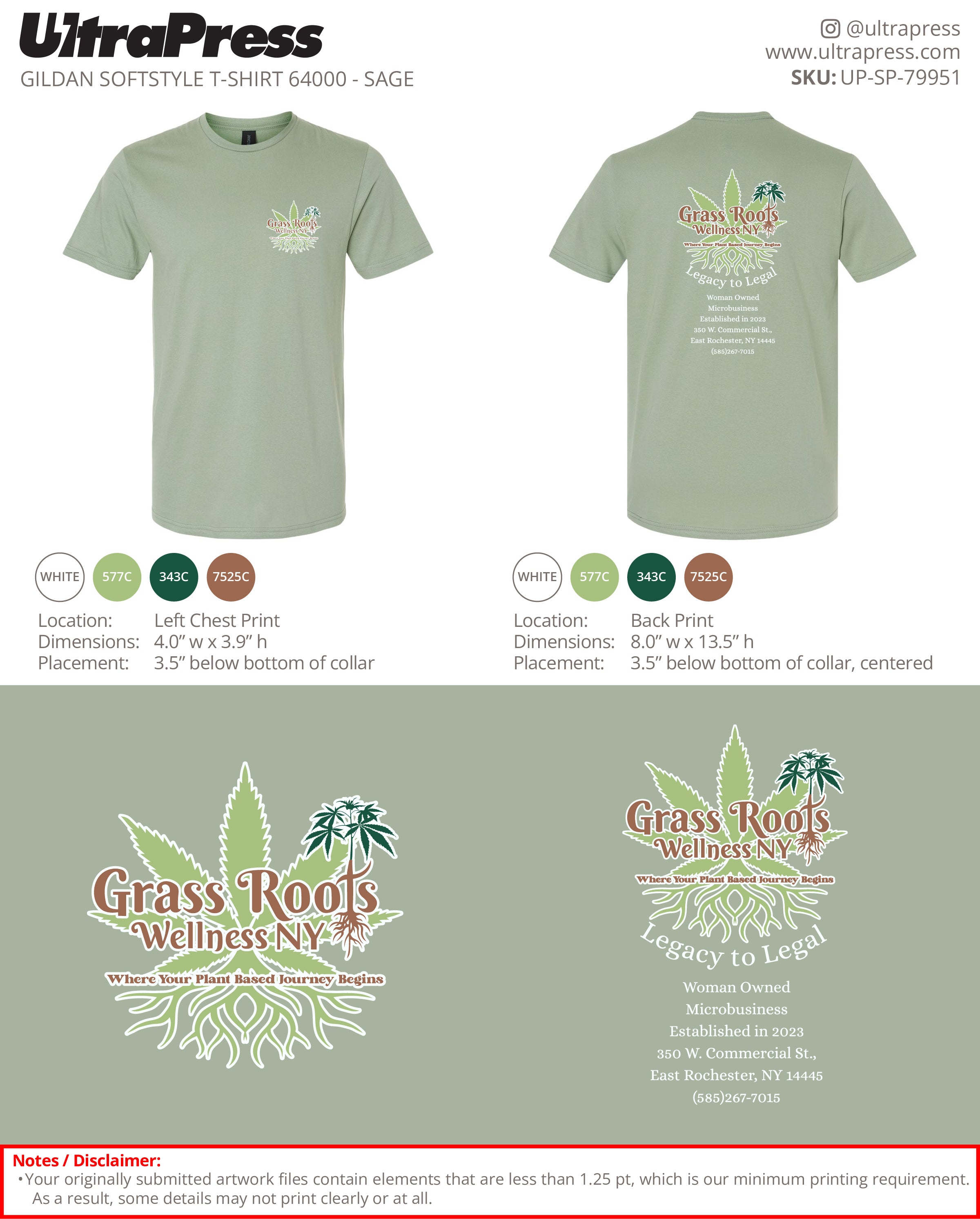 UP-SP-79951 Grassroots Wellness - Haily Shelp - 100 Min Qty (Bulk)