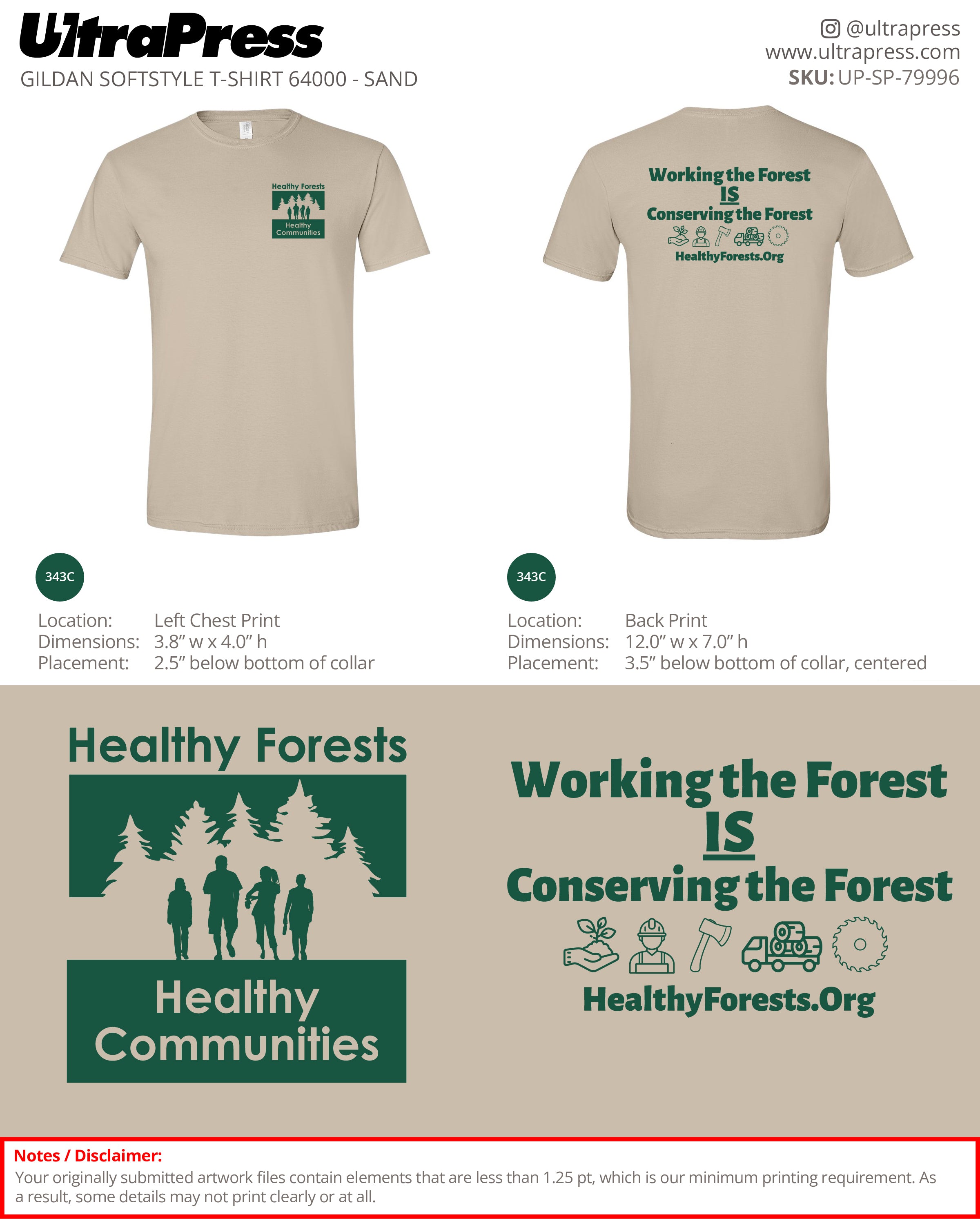 UP-SP-79996 Healthy Forest Healthy Communities - Nick Smith 100 Min Qty (Bulk)