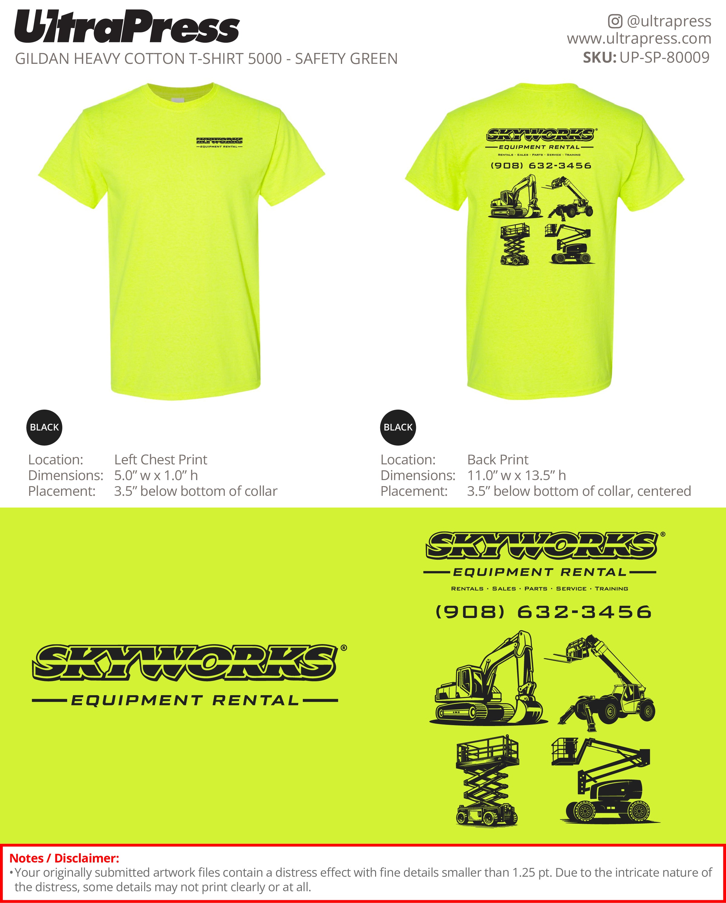 UP-SP-80009 Skyworks Equipment Rental - Christopher Parsons 100 Min Qty (Bulk)