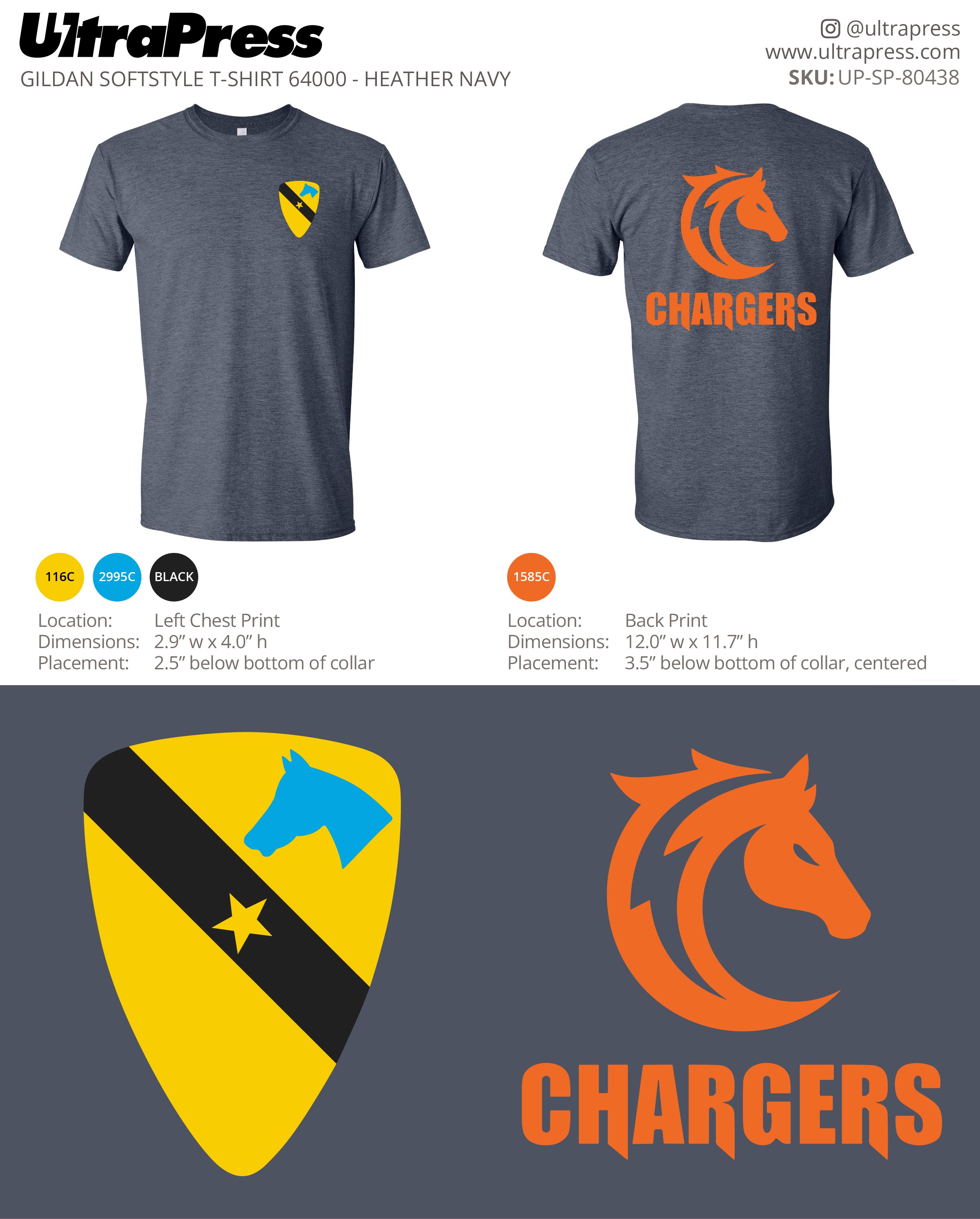 UP-SP-80438 Chargers - Jacob Gerke 100 Min Qty (Bulk)