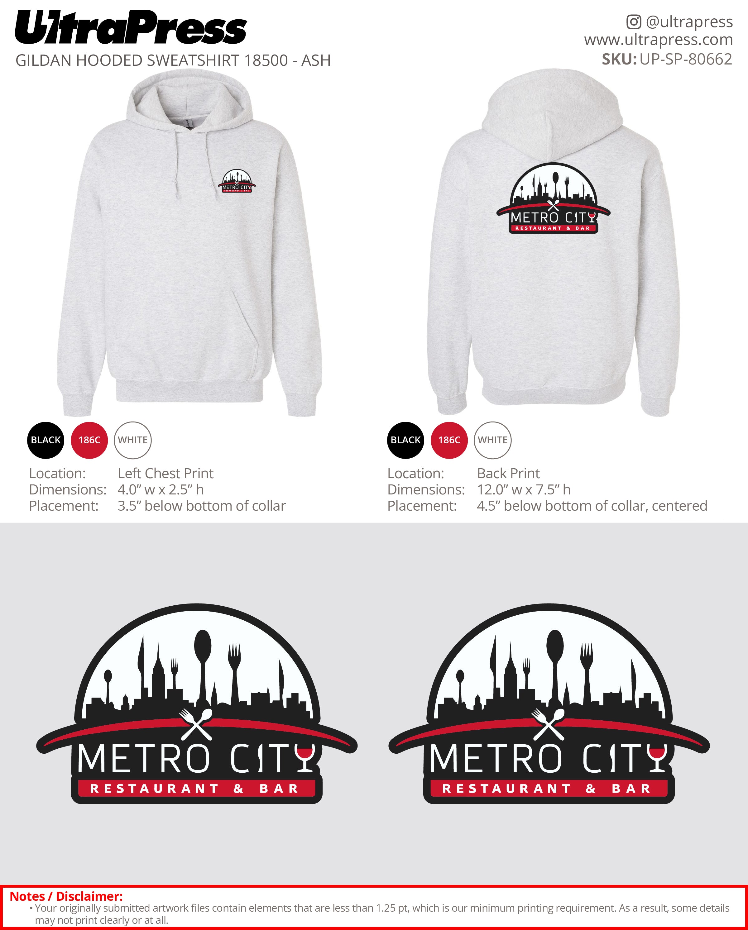 UP-SP-80662 Metro City Restaurant & Bar - Francisco Tsaboukos 50 Min Qty (Bulk)