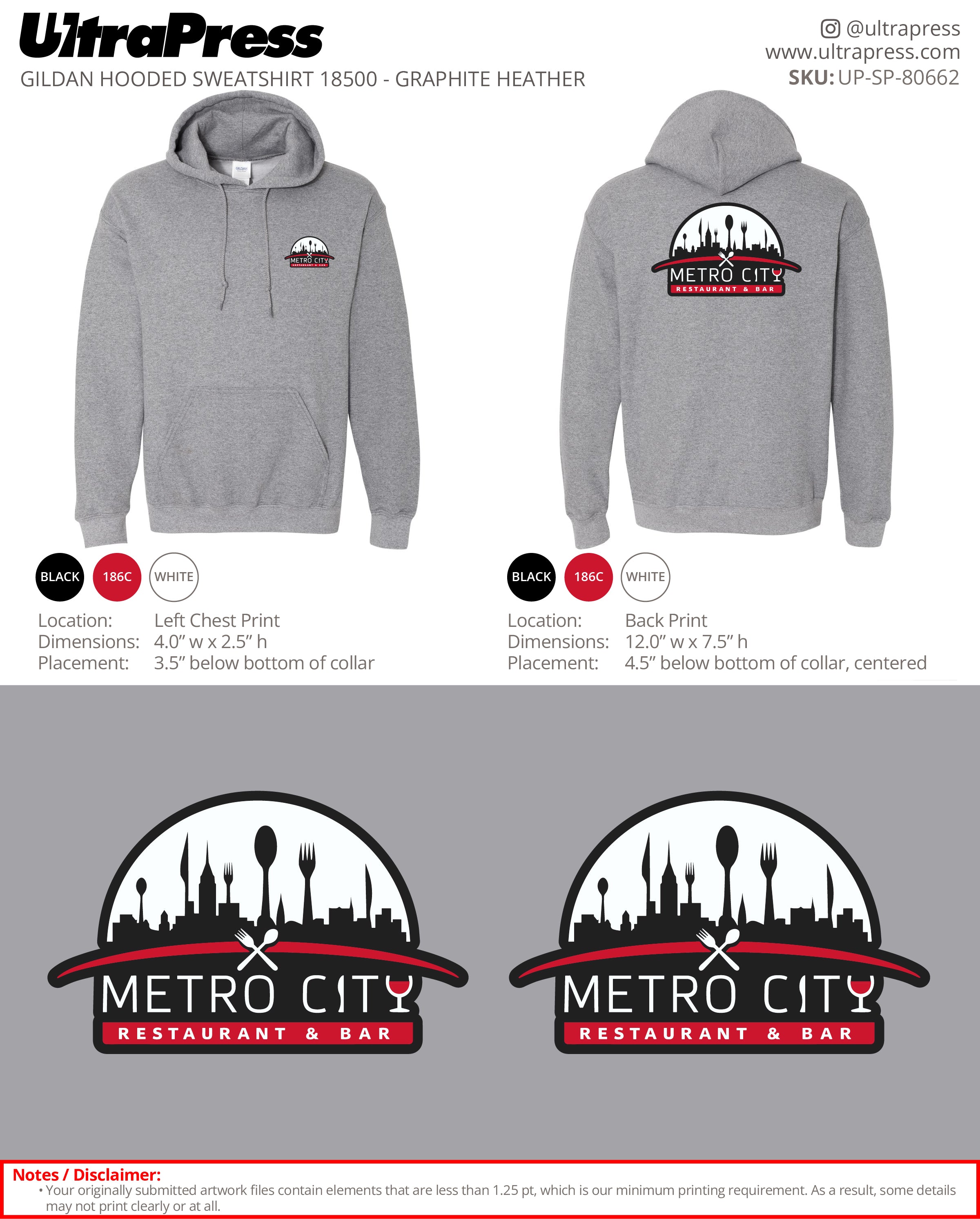 UP-SP-80662 Metro City Restaurant & Bar - Francisco Tsaboukos 50 Min Qty (Bulk)