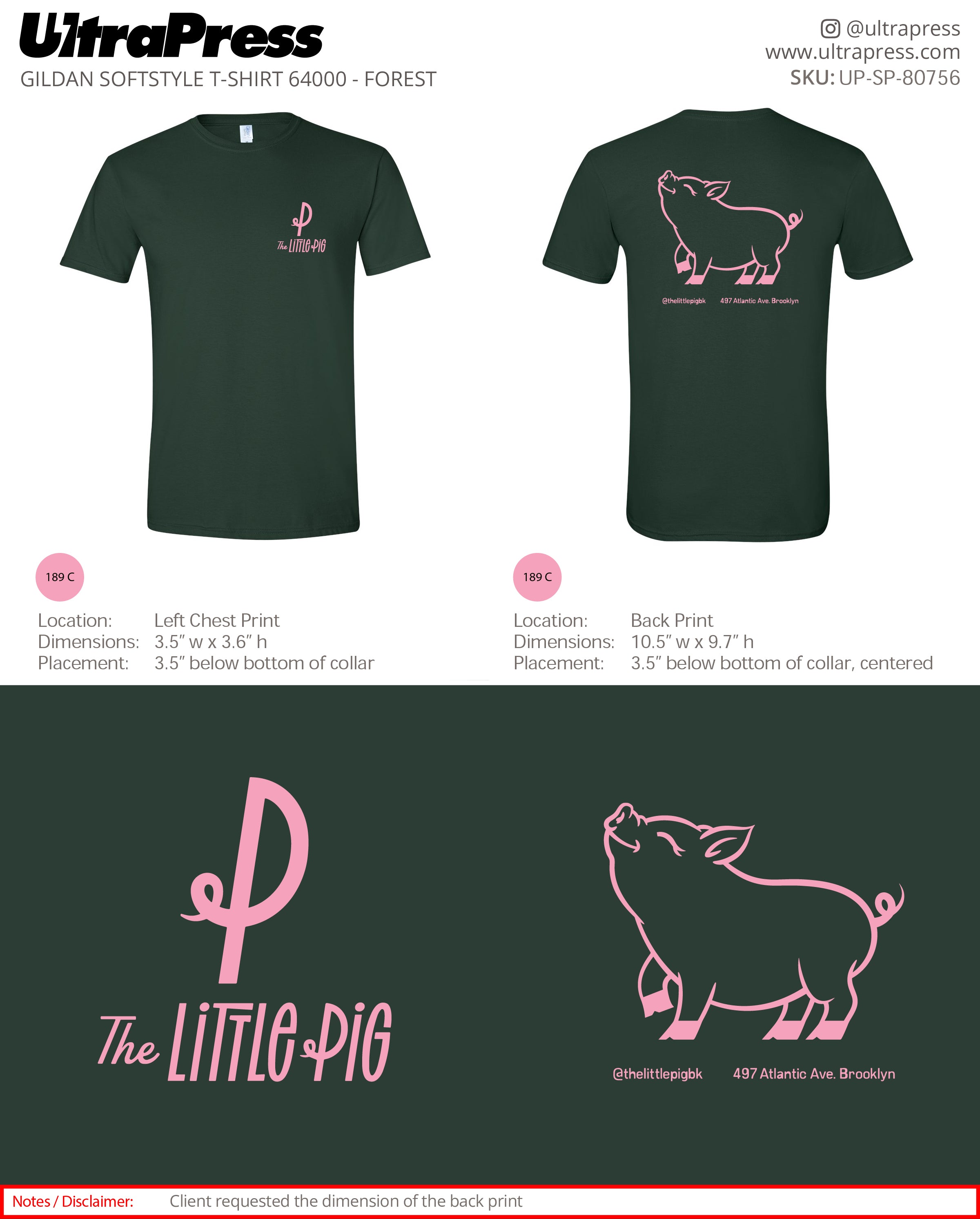 UP-SP-80756 The Little Pig - Chad Borgstadt - 100 Min Qty - Package Deal (Bulk)