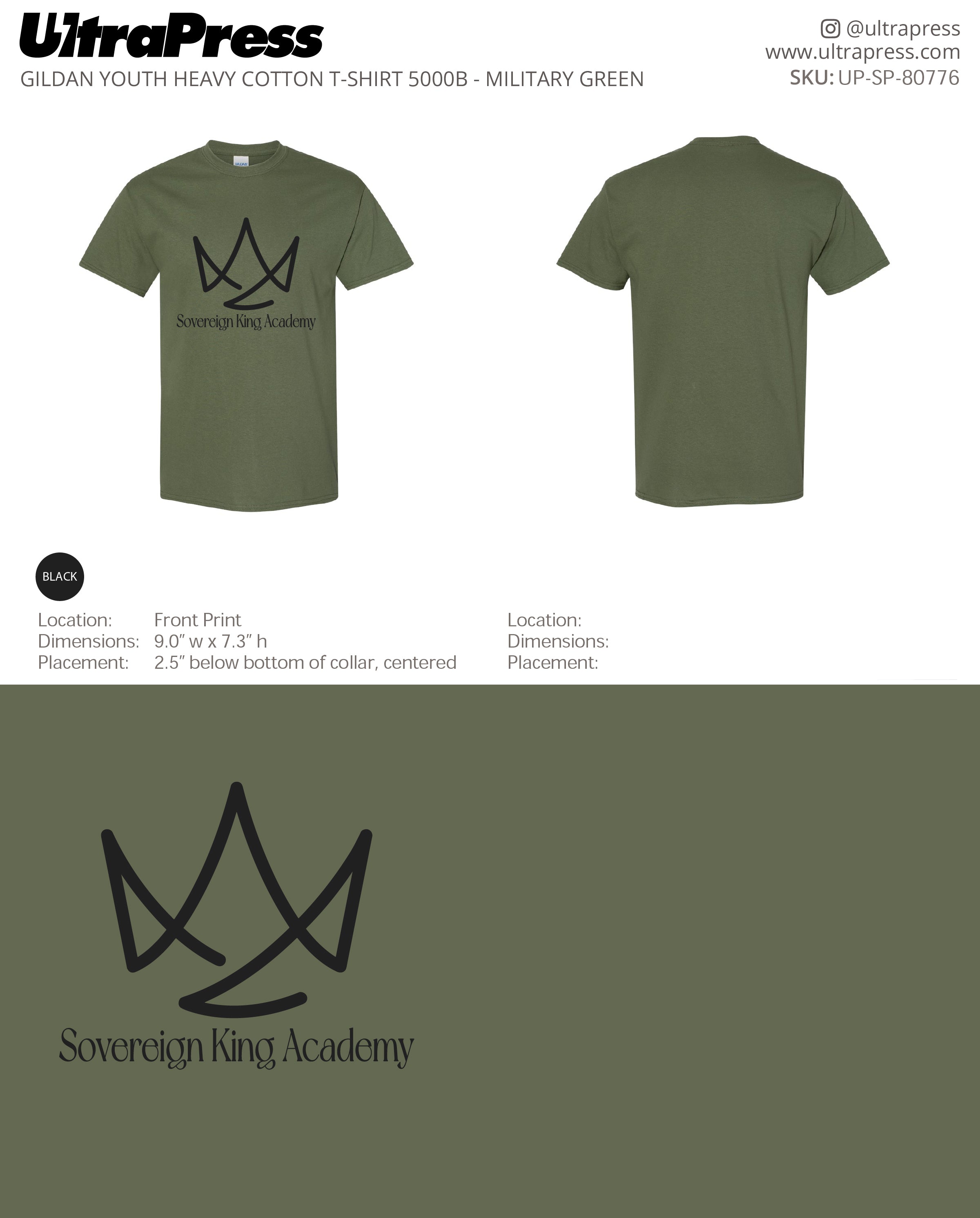 UP-SP-80776 Sovereign King Academy TShirts - Gregory Anglen 100 Pieces Package Deal (Bulk)