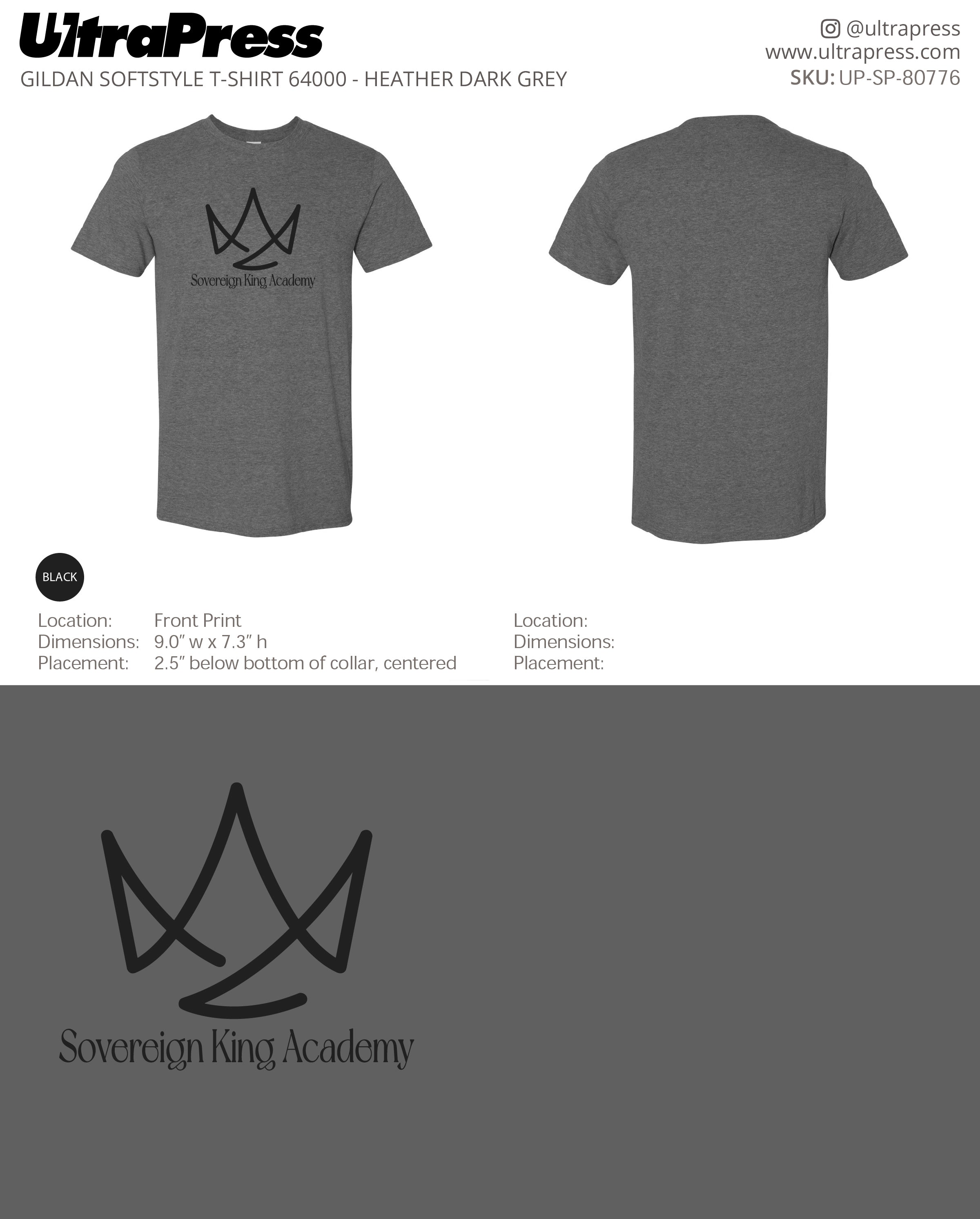 UP-SP-80776 Sovereign King Academy TShirts - Gregory Anglen 100 Pieces Package Deal (Bulk)