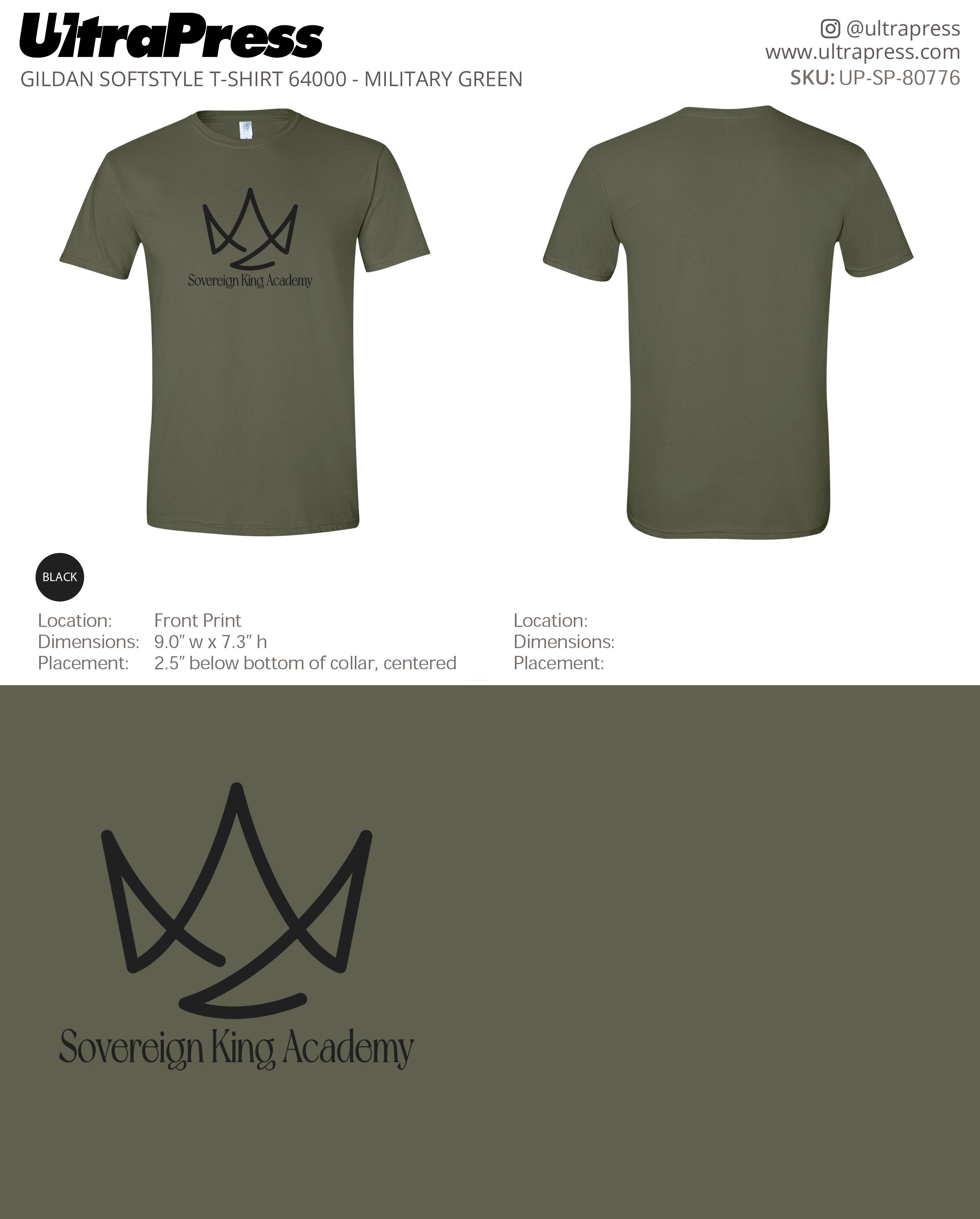 UP-SP-80776 Sovereign King Academy TShirts - Gregory Anglen 100 Pieces Package Deal (Bulk)