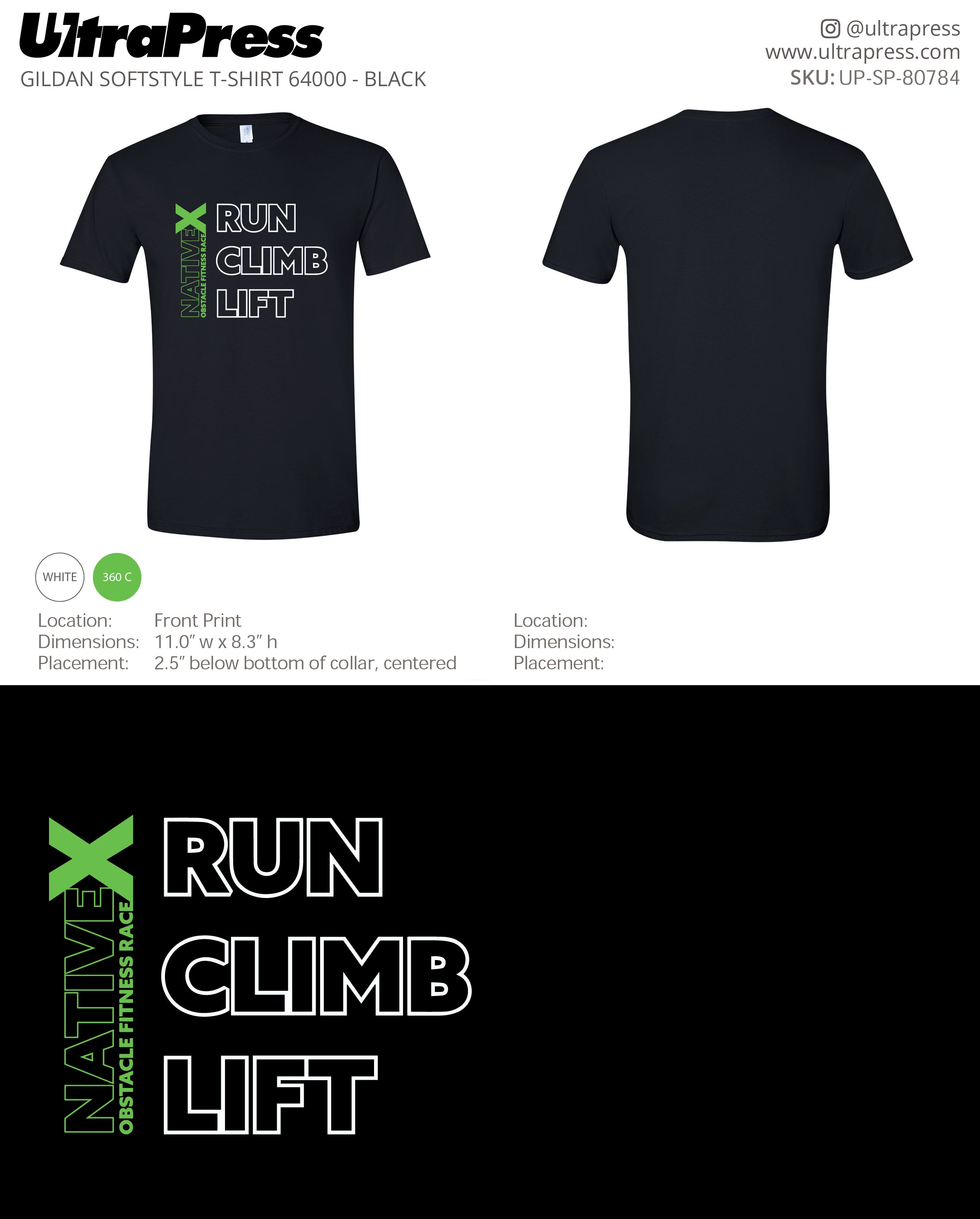 UP-SP-80784 Native Obstacle Fitness Race (Shirts) - Chris Harris 75 Min Qty (Bulk)