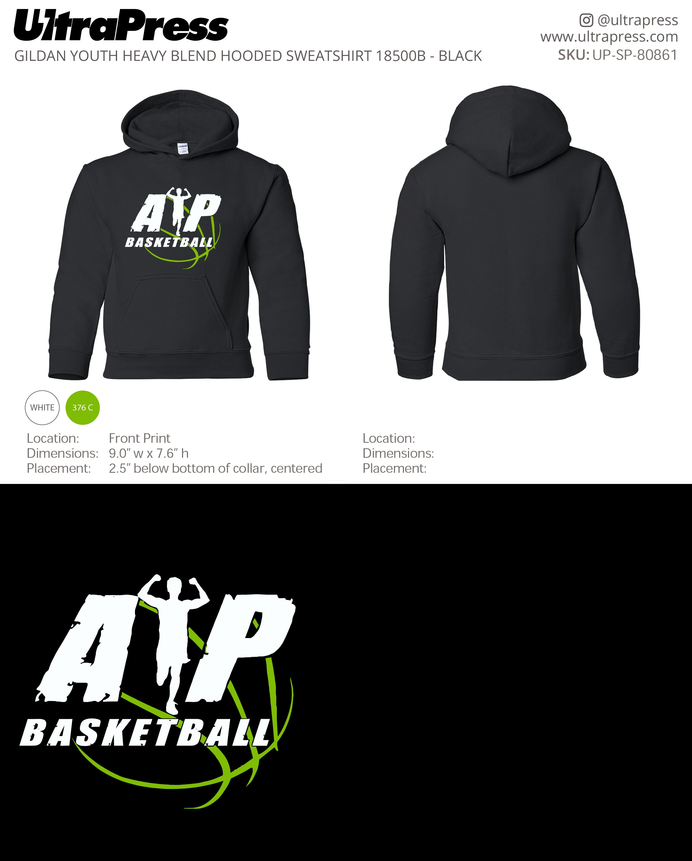 UP-SP-80861 AP Basketball Hoodies - Kimberly Maxwell 50 Min Qty (Bulk)